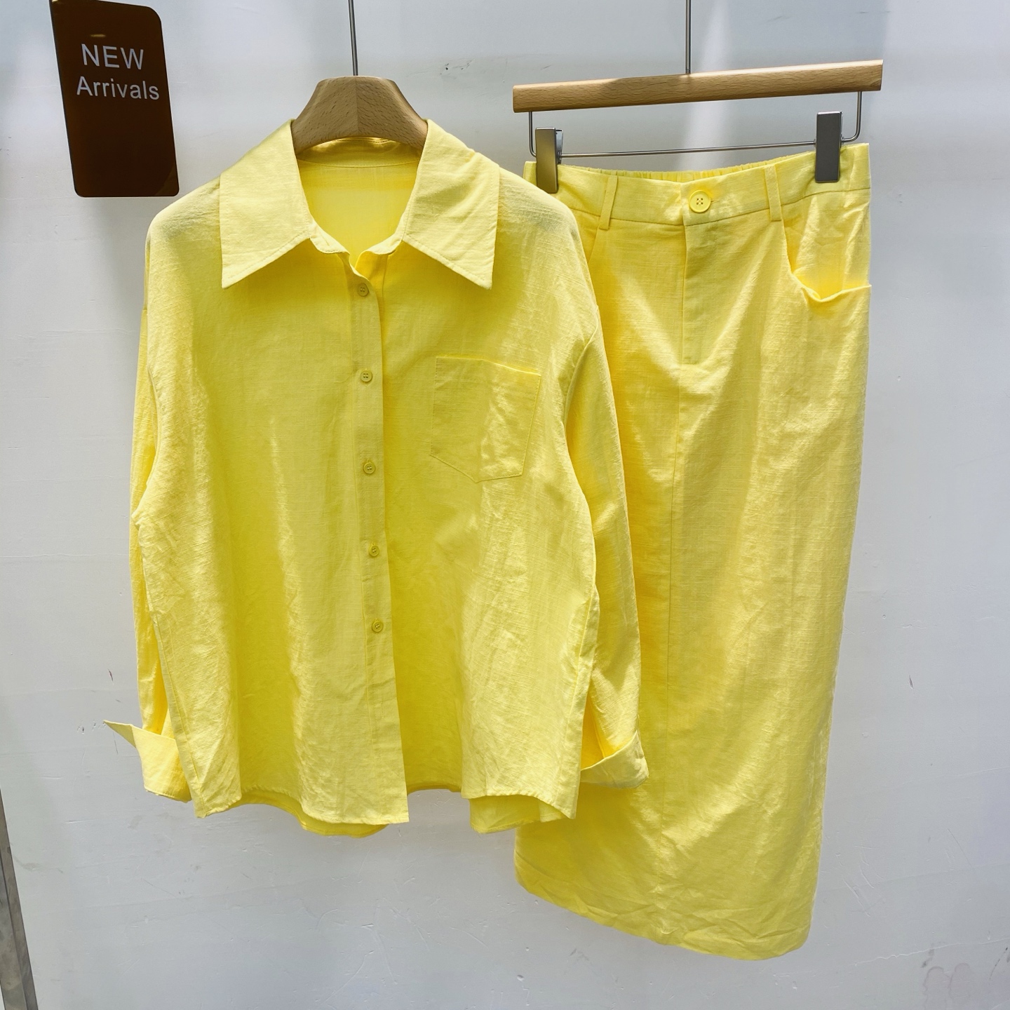 NO:431893,New natural slack shirt minimalist hem slit skirt linen two-piece suit SML, skirts, shirts, alexander wang19860909新款自然松弛衬衫极简下摆开叉半裙亚麻两件套套装SML,,skirts,shirts,alexander wang,Women's clothing