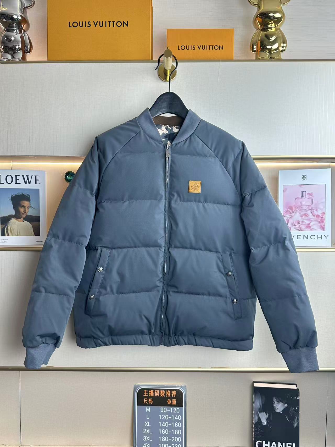 P325 LOUIS VUITTON Chaqueta de algodón de doble cara con etiqueta de cuero Louis Vuitton de camuflaje M a XXXL Tiene un…