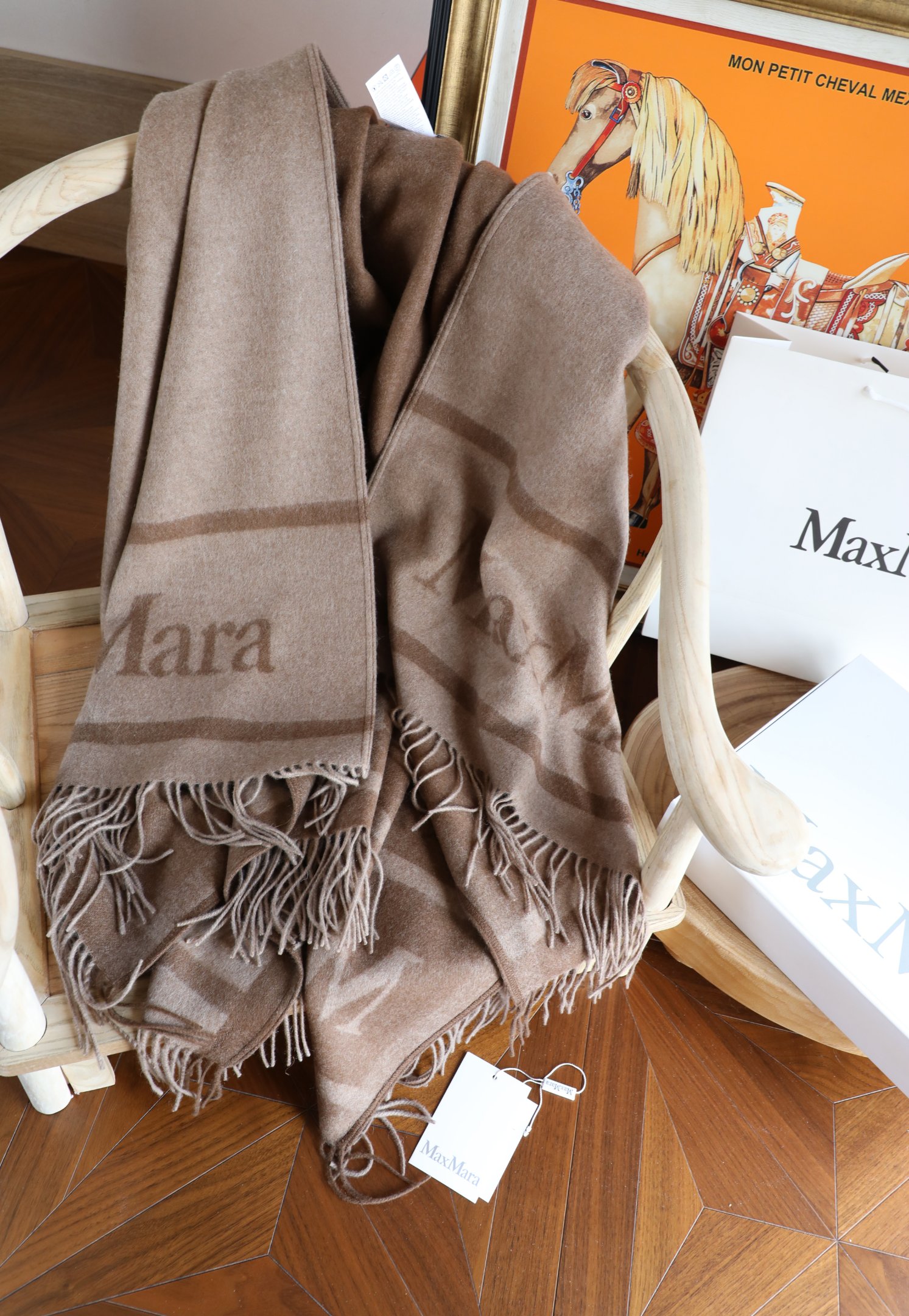 Unknown maxmara 双面羊绒斗篷