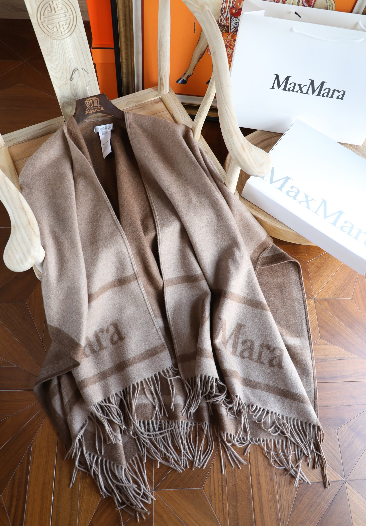 Unknown maxmara 双面羊绒斗篷