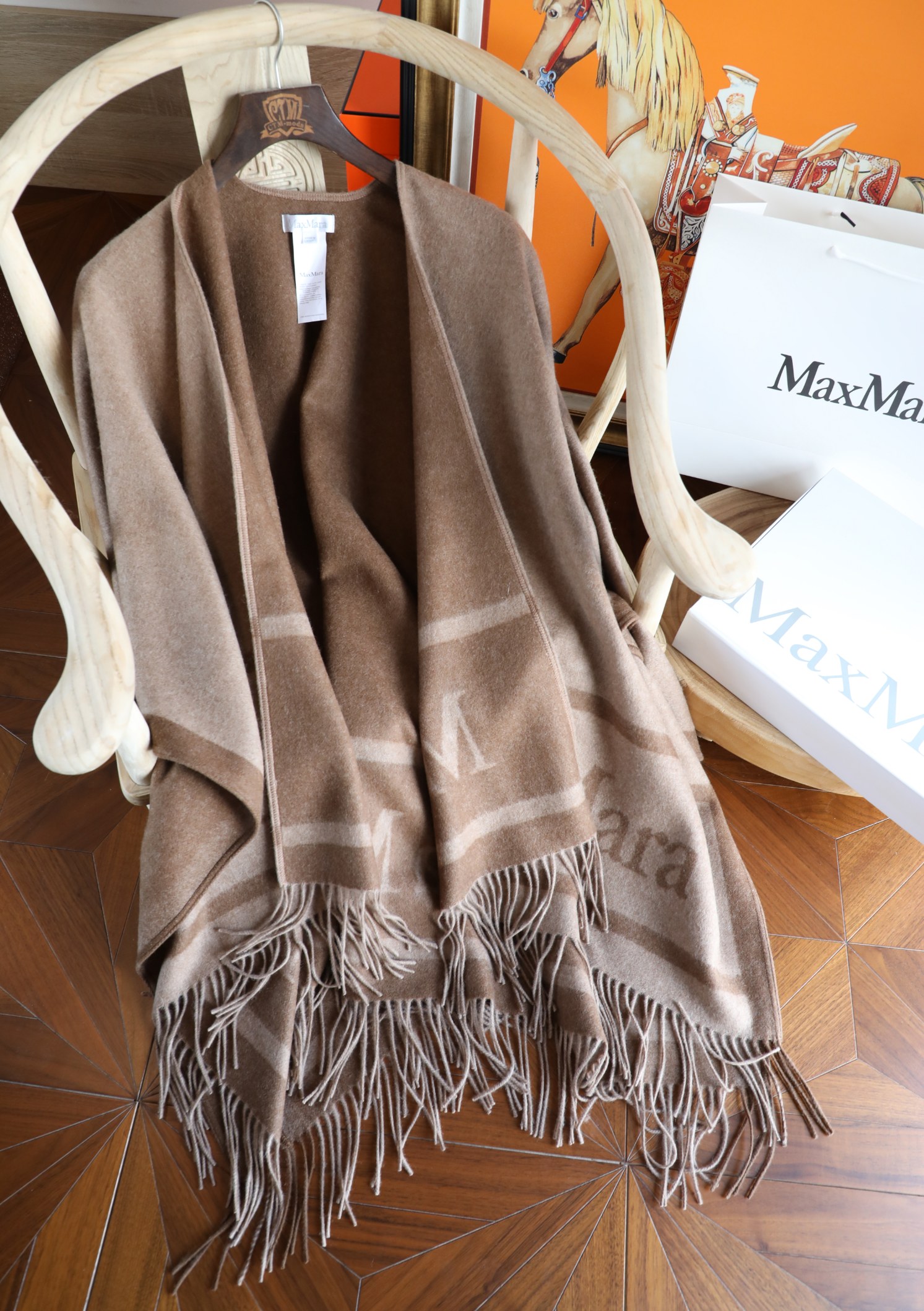 Unknown maxmara 双面羊绒斗篷
