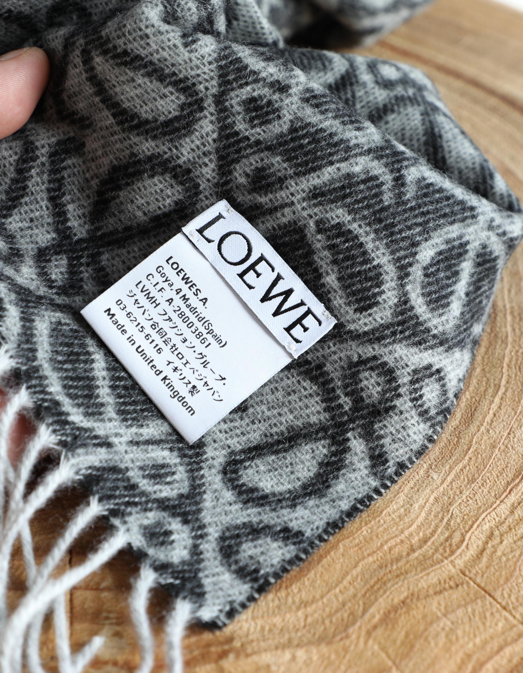 Loewe 罗威牙刷绣围巾