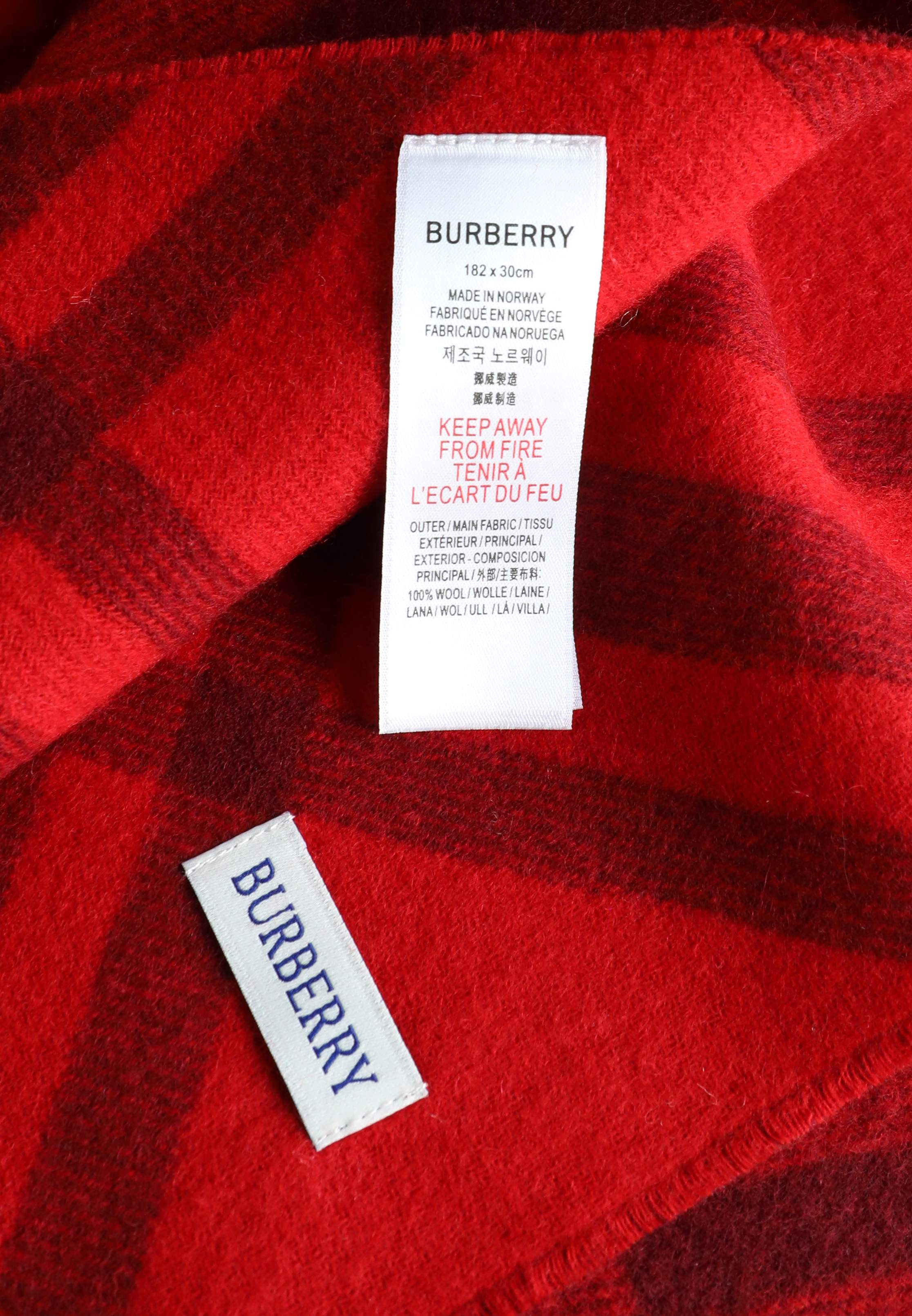 Burberry 柔软面料 流苏版新款大标黑色