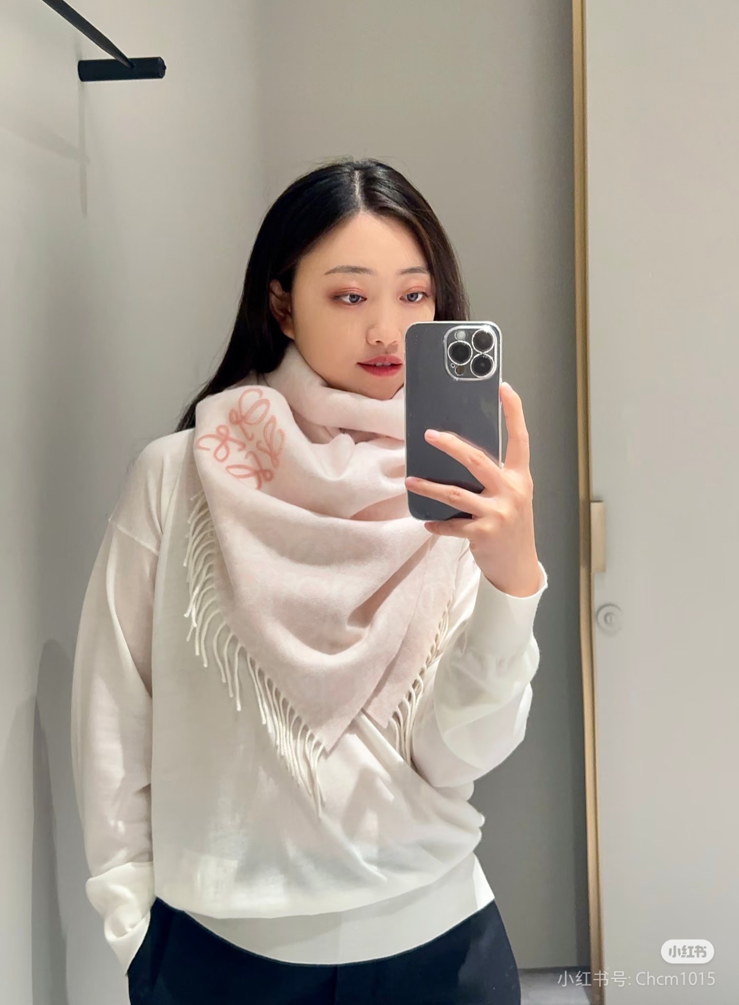Loewe 罗威牙刷绣围巾