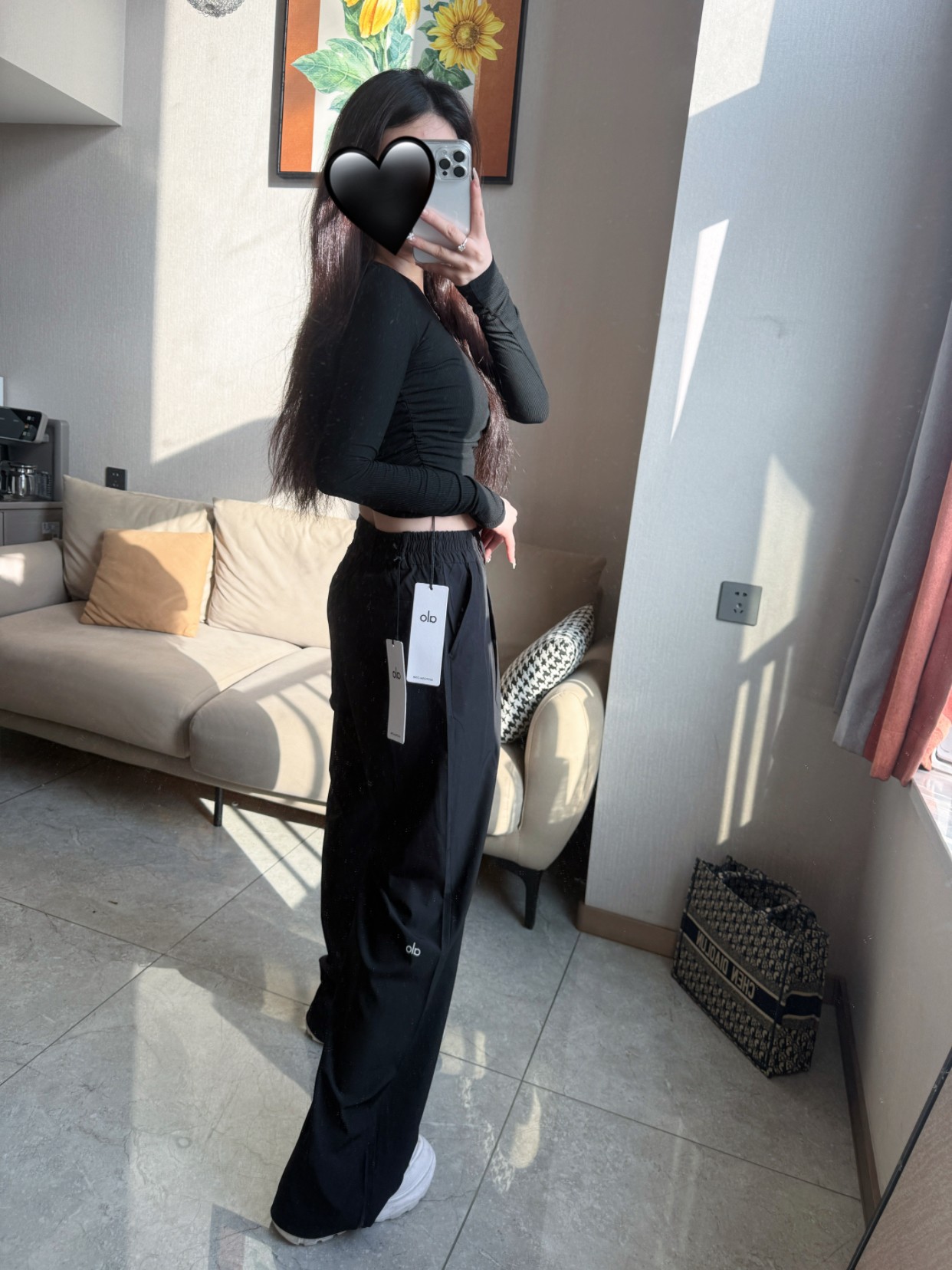Alo long sleeve everyday black yoga