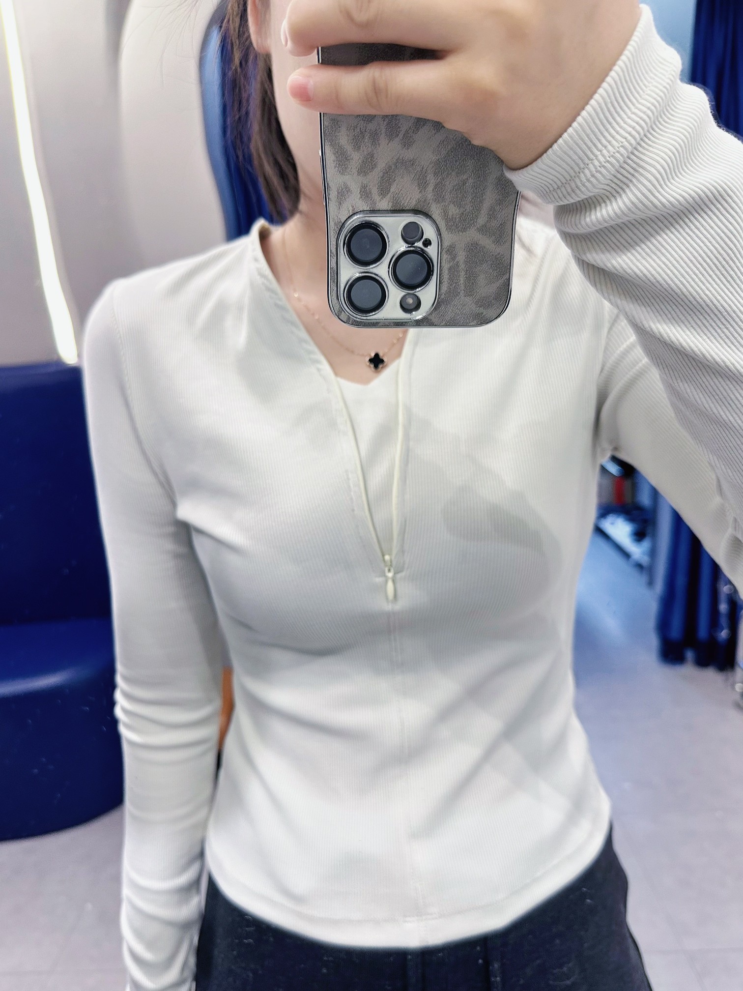 Alo Long sleeve Alo women s pit zipper shirt slim fit outdoor casual sports top yoga