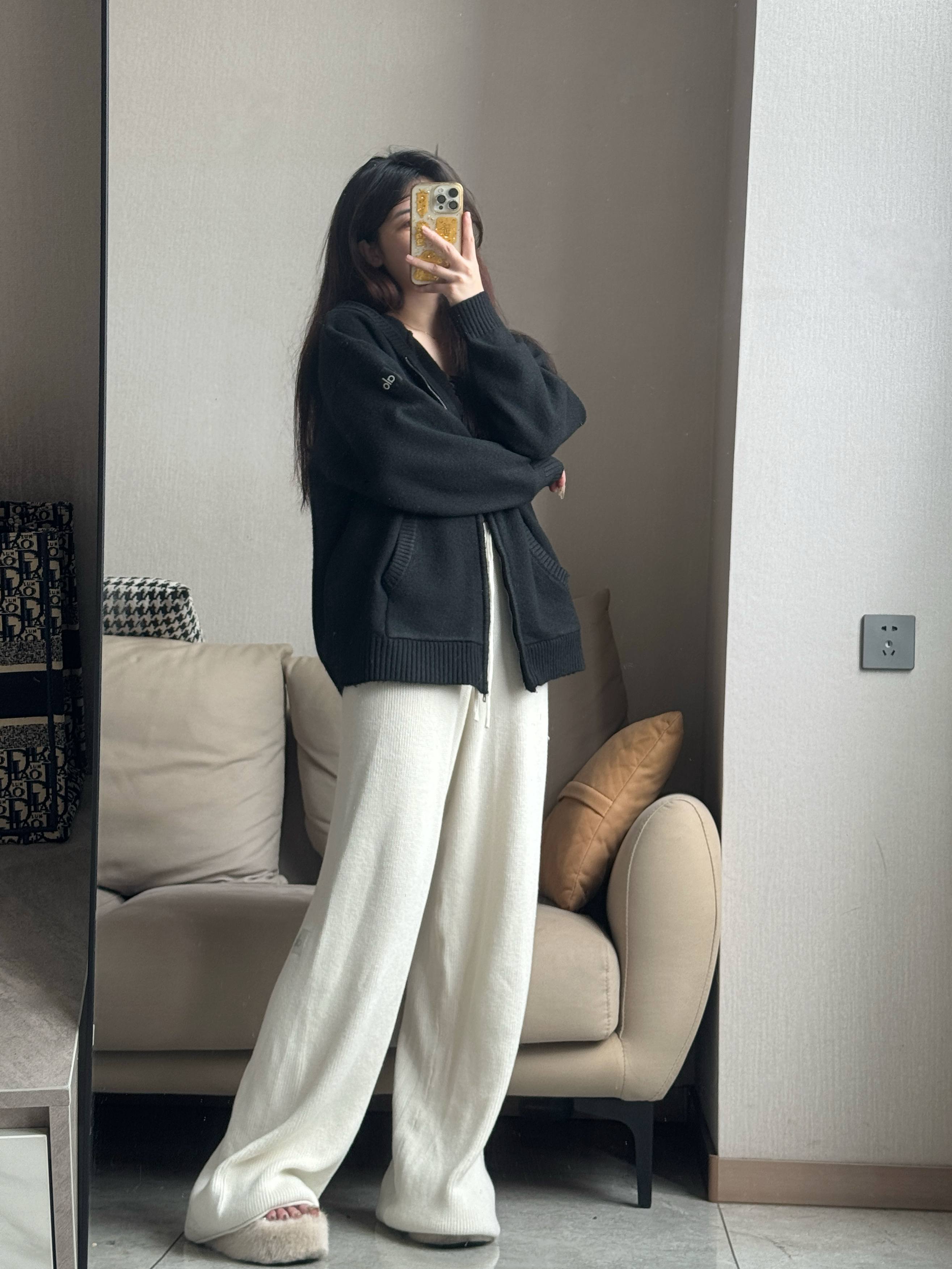 Alo jacket lounge black yoga