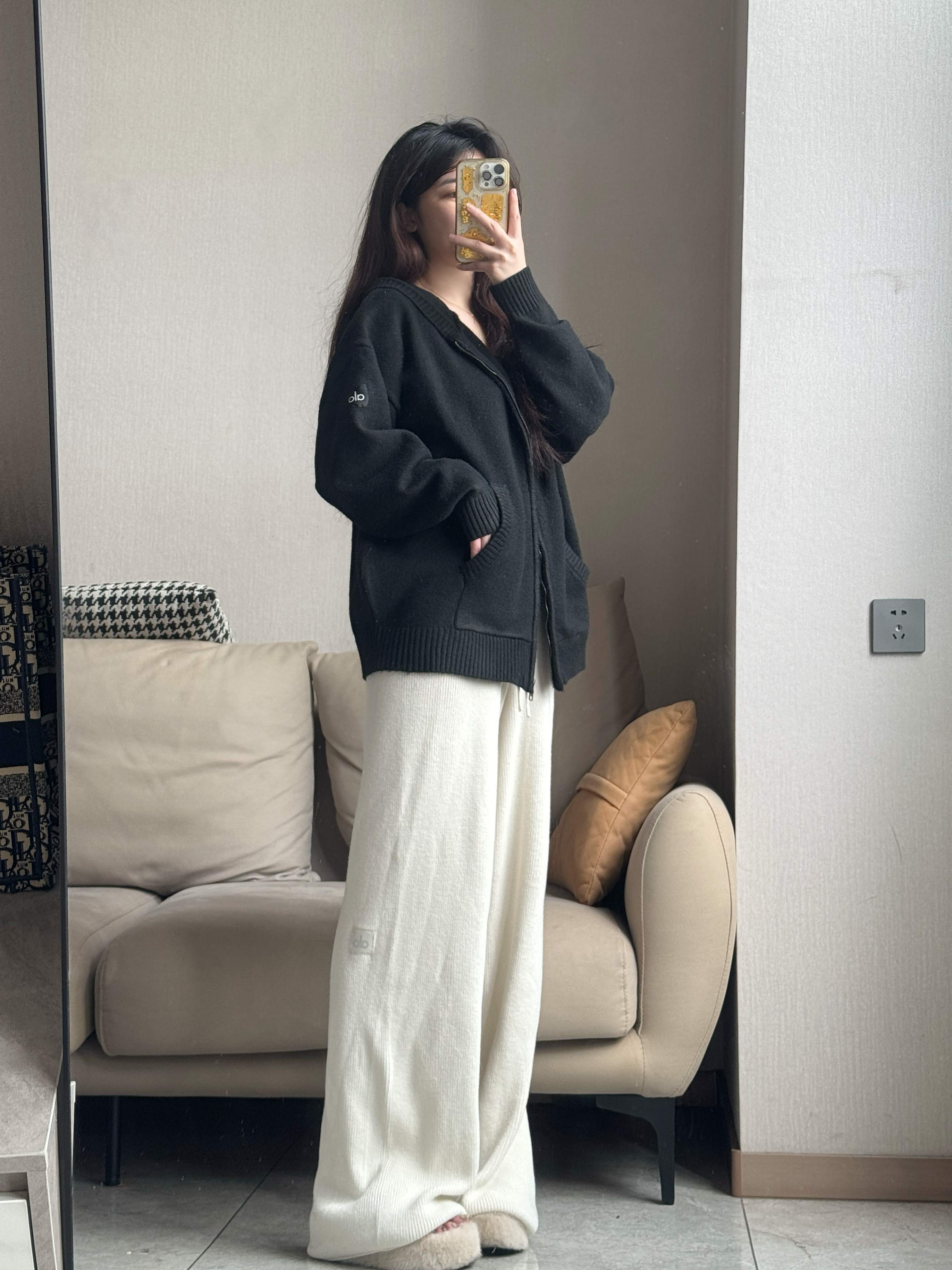 Alo jacket lounge black yoga