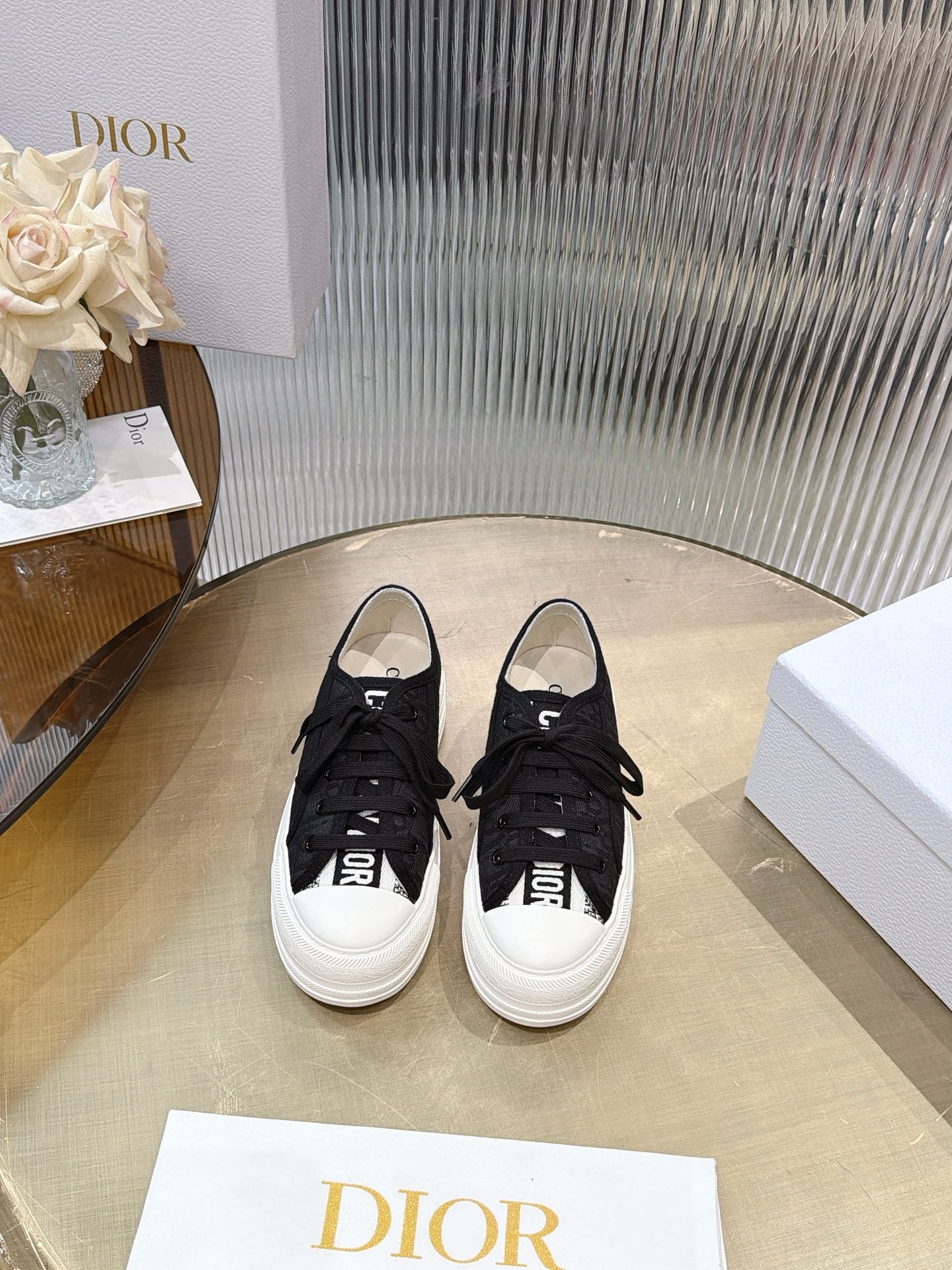 Dior Star Platform Canvas Shoes