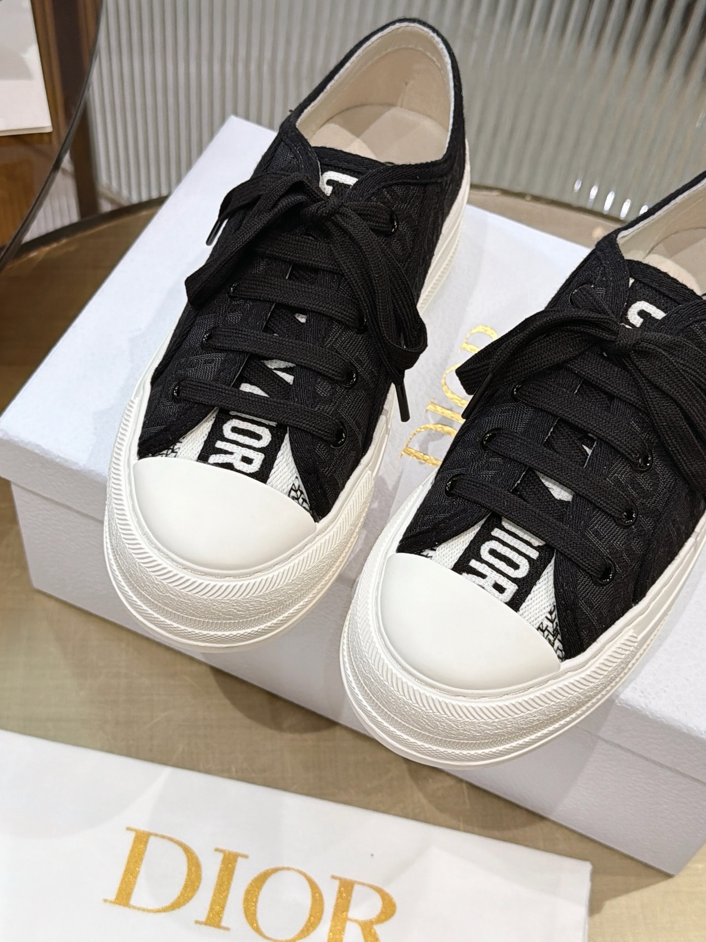 Dior Star Platform Canvas Shoes