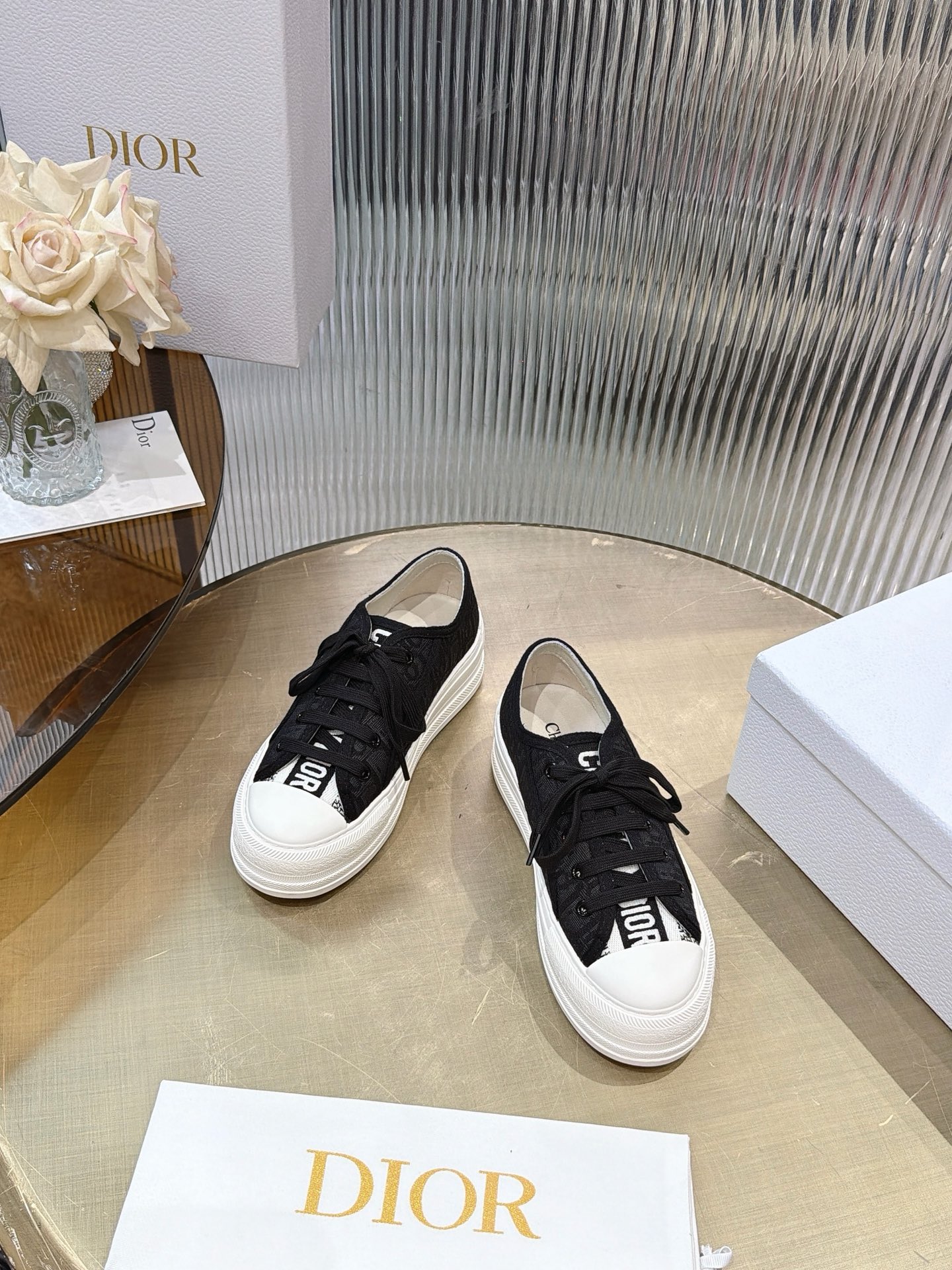 Dior Star Platform Canvas Shoes