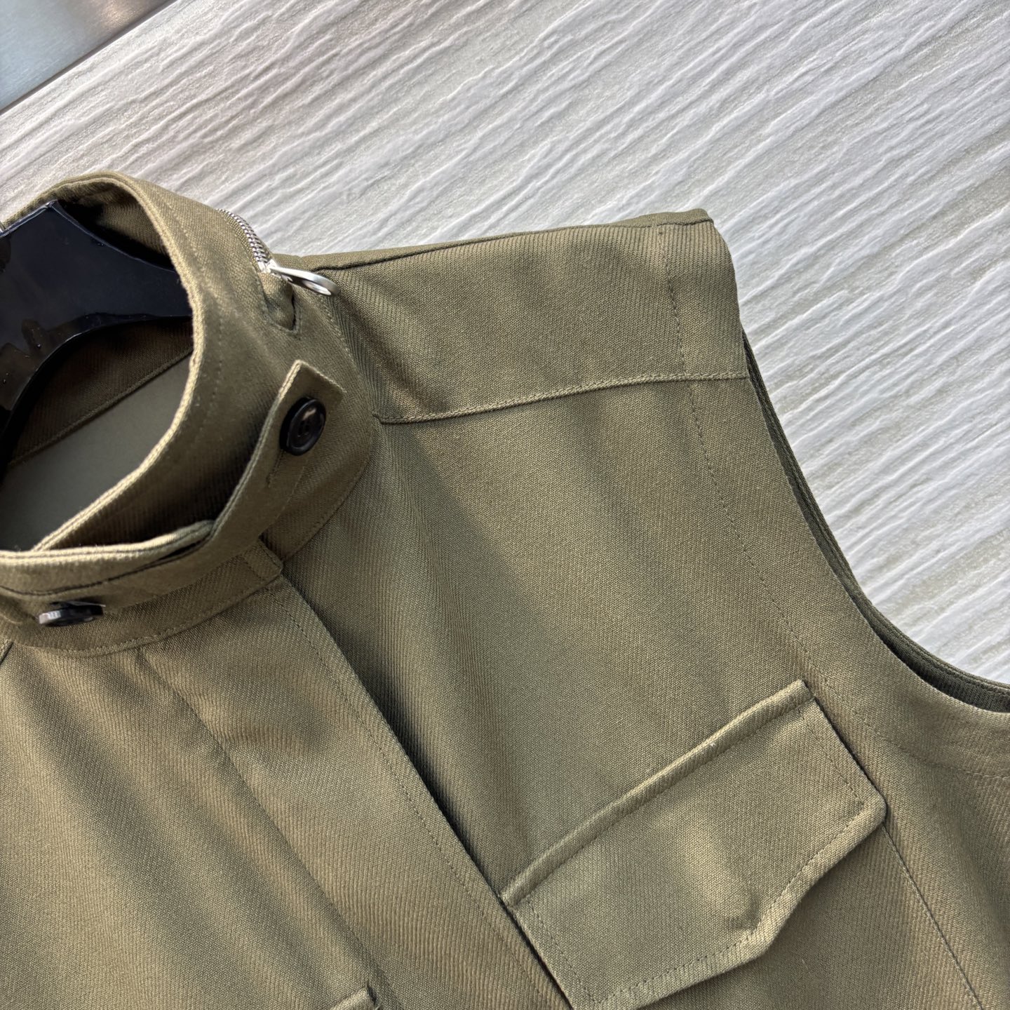 Drawstring Waist Linen Vest Stand Collar Sleeveless Jacket for Women 5 i1741098083195 1386 0 6