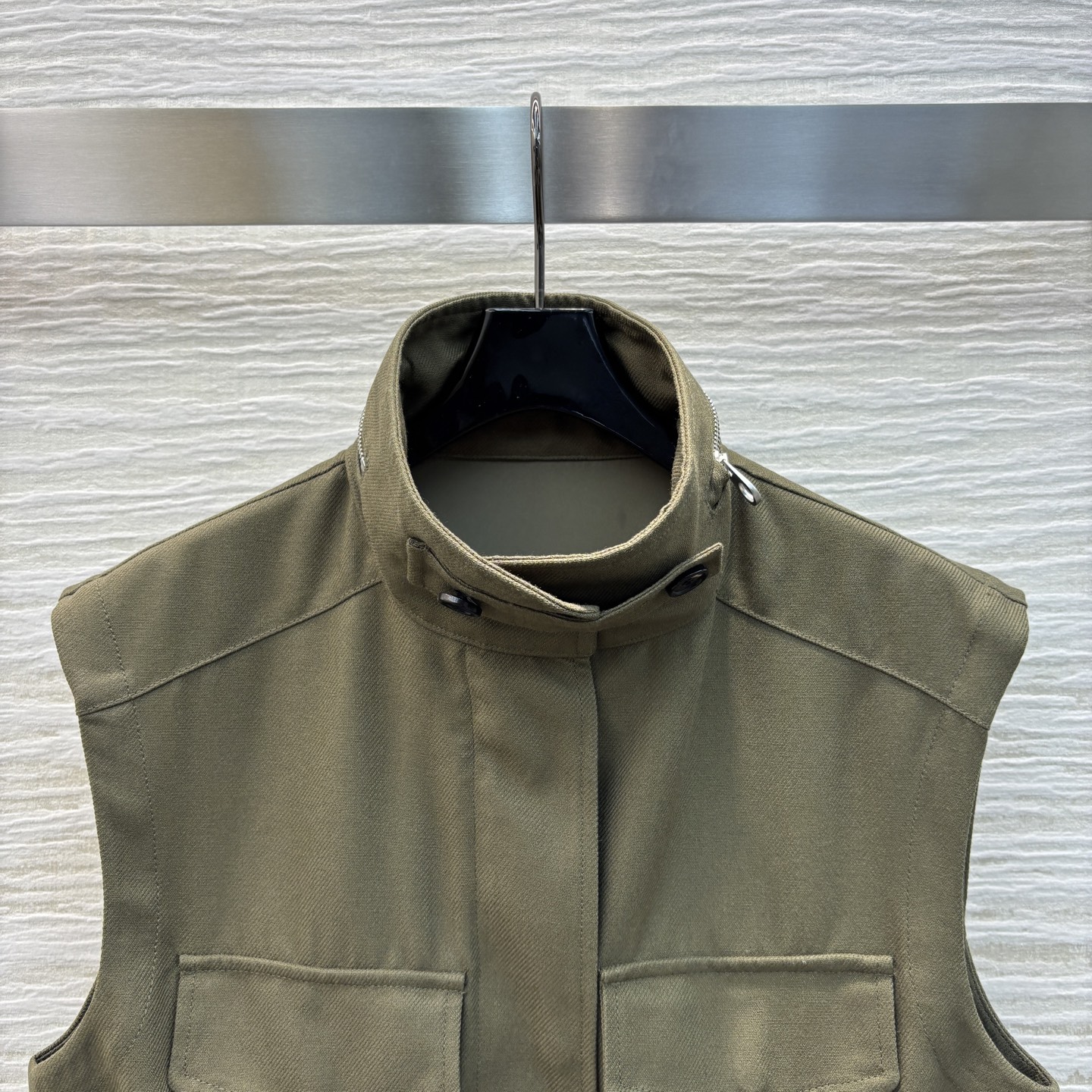 Drawstring Waist Linen Vest Stand Collar Sleeveless Jacket for Women 3 i1741098083201 2987 0 1