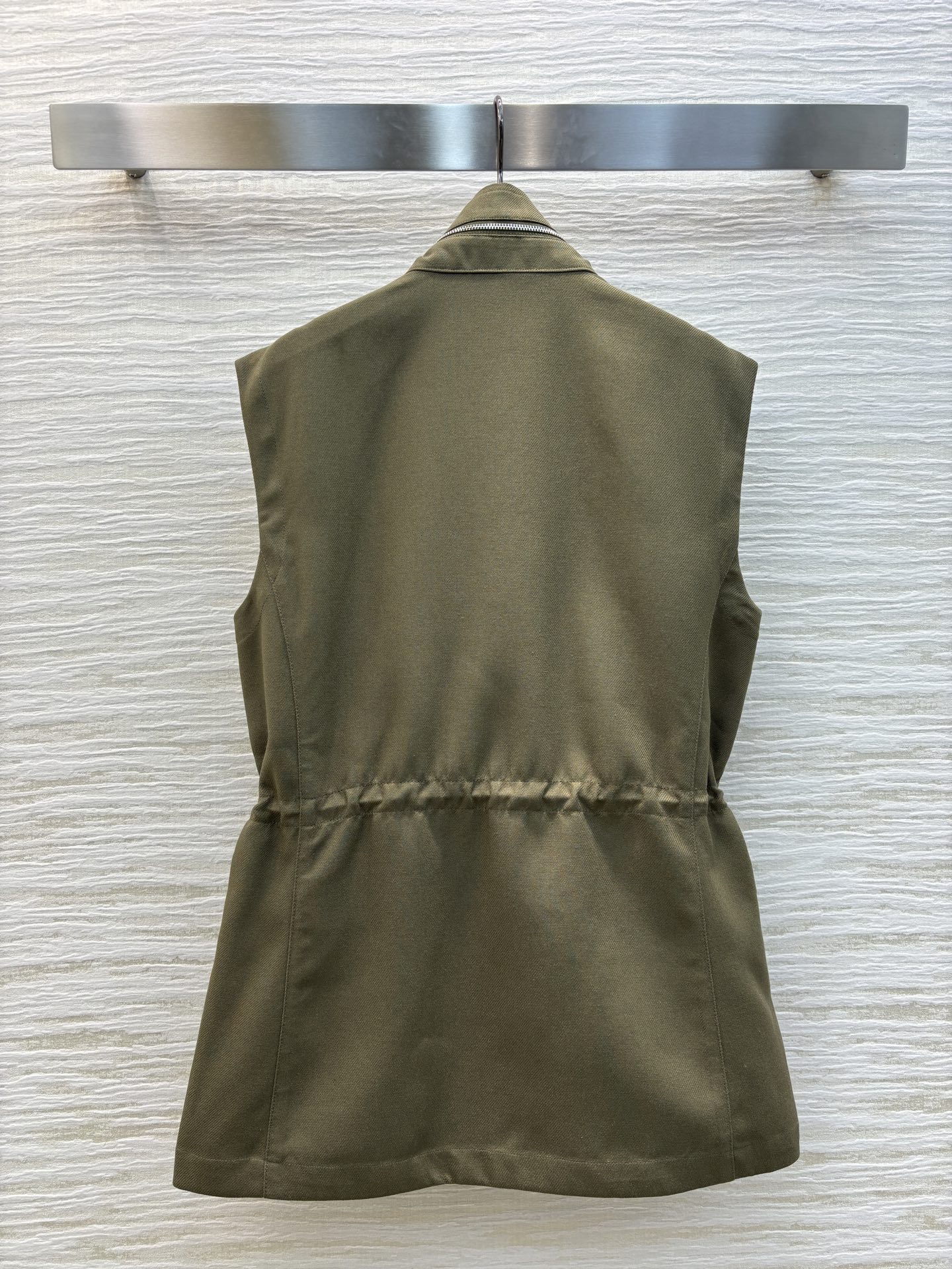Drawstring Waist Linen Vest Stand Collar Sleeveless Jacket for Women 9 i1741098084458 9550 0 7
