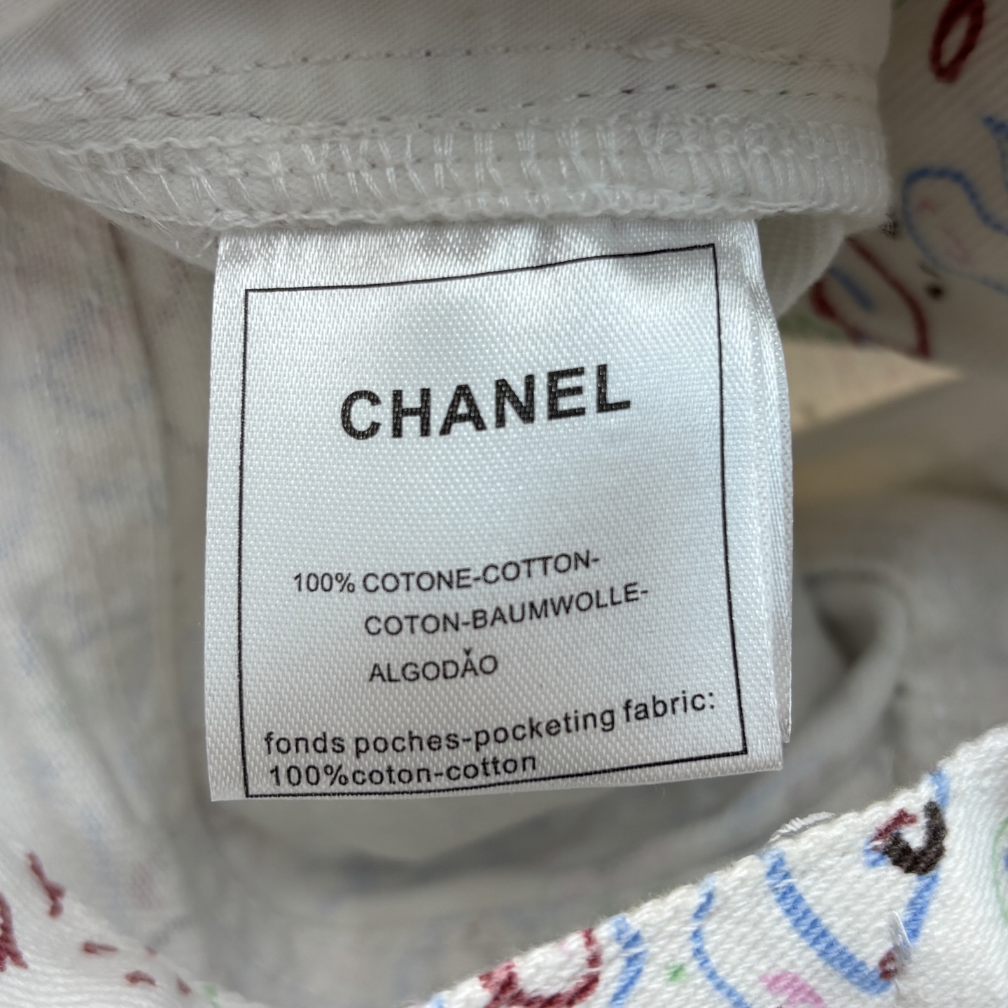 Chanel Early Spring Graffiti Print Denim Shorts A-Line - White, S-L 10 i1741163634820 5998 0 5