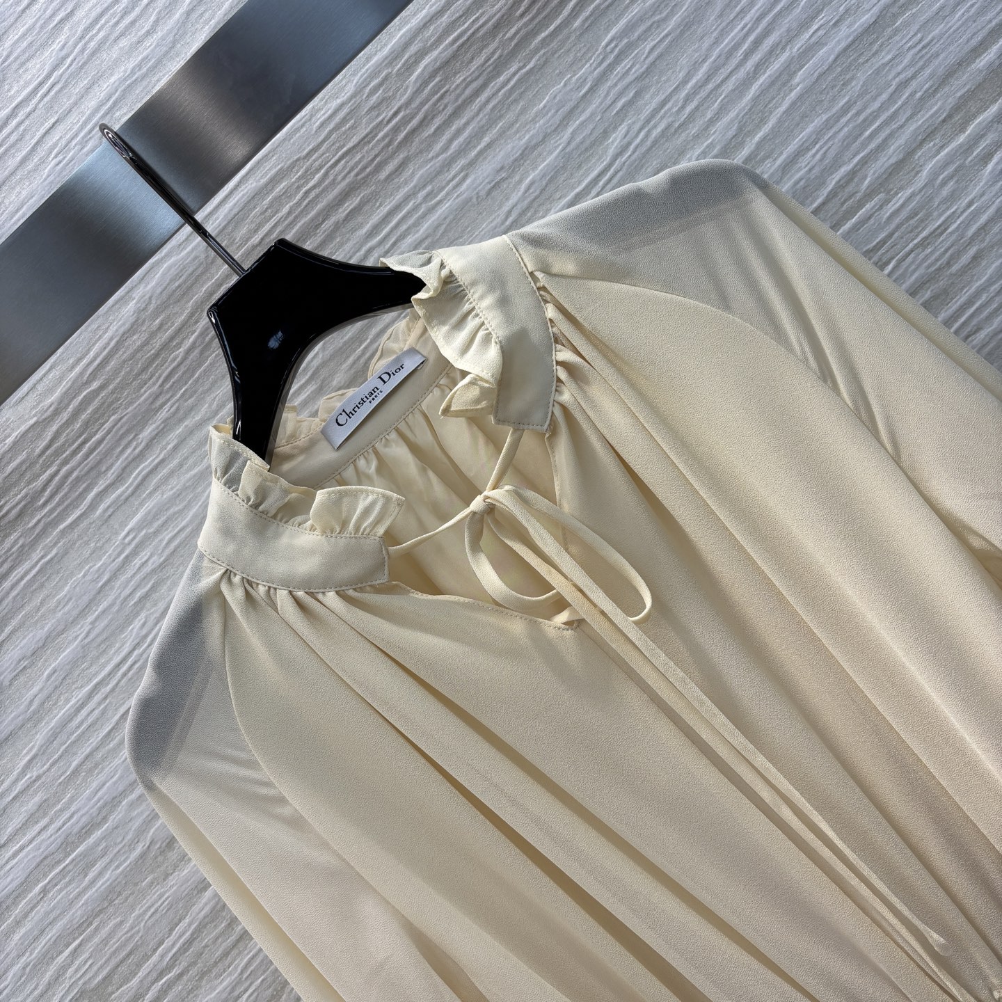 Dior Inspired Ruffle Trim Tie Neck Maxi Dress - Summer Fairy Style 6 i1741178587565 1096 0 4