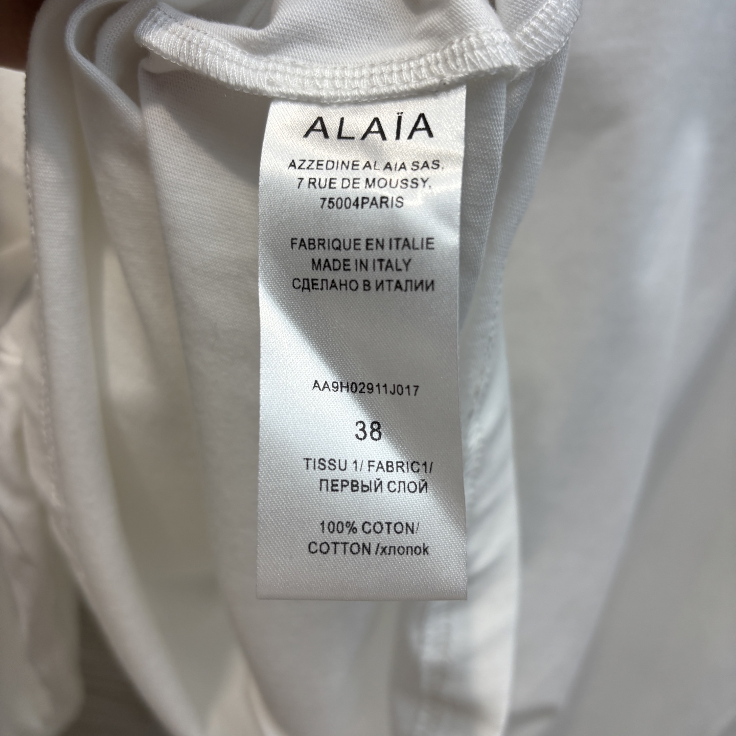 Ala 25春夏  后背字母长袖T恤 字母刺绣设计 轻薄透气 一色三码SML 