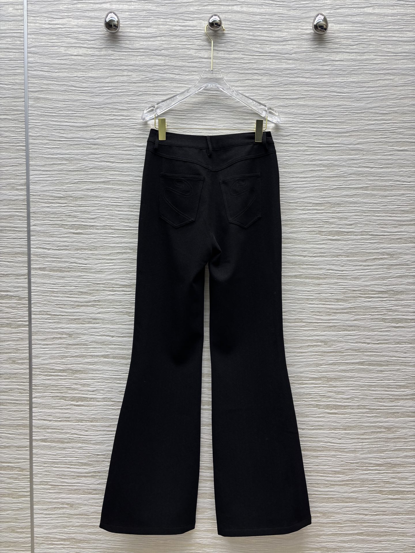 Gold Buckle Flared Straight Leg Trousers - Versatile & Flattering Fit 9 i1746286157314 361 0 6