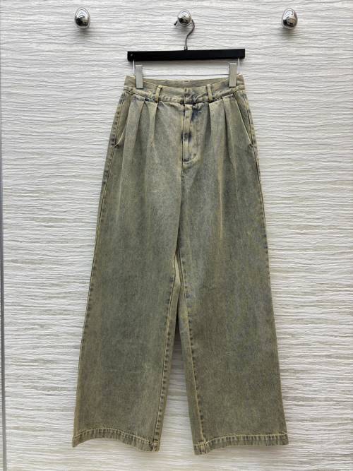 Vintage Style Women's High Waist Wide Leg Jeans - Cotton Denim Pants 1 Vintage Style Women's High Waist Wide Leg Jeans - Cotton Denim Pants