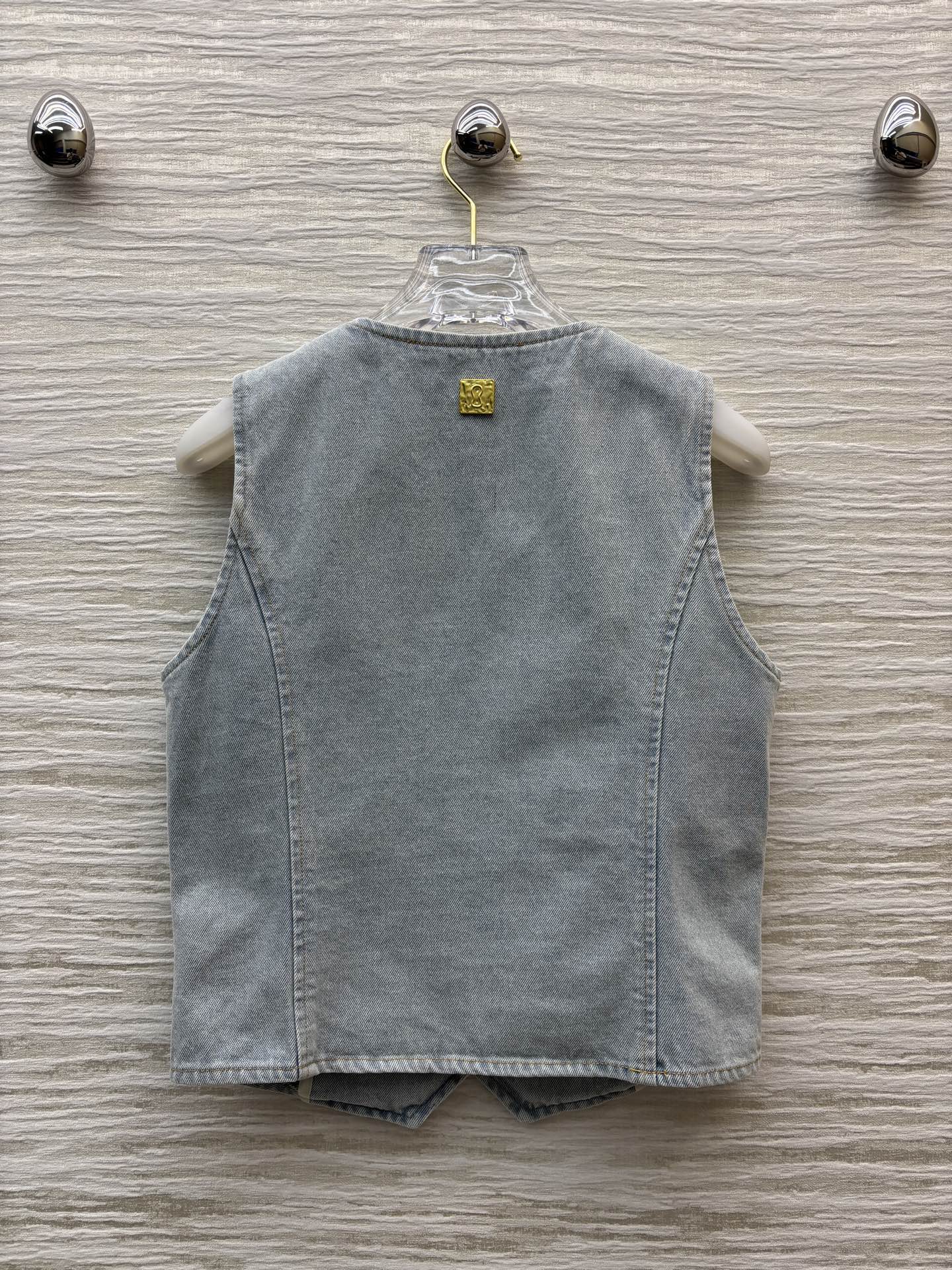 P667 Original Female Clothes: Stylish V-Collar Cowboy Suit for Young Lady - 图片 8