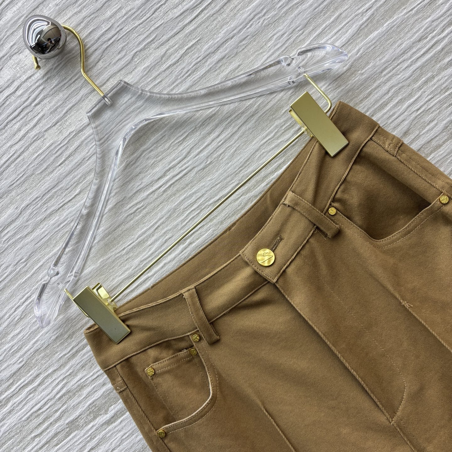Women's High Waisted Stretch Flare Pants with Front Crease - Slim Fit 5 i1747631228077 3525 0 3