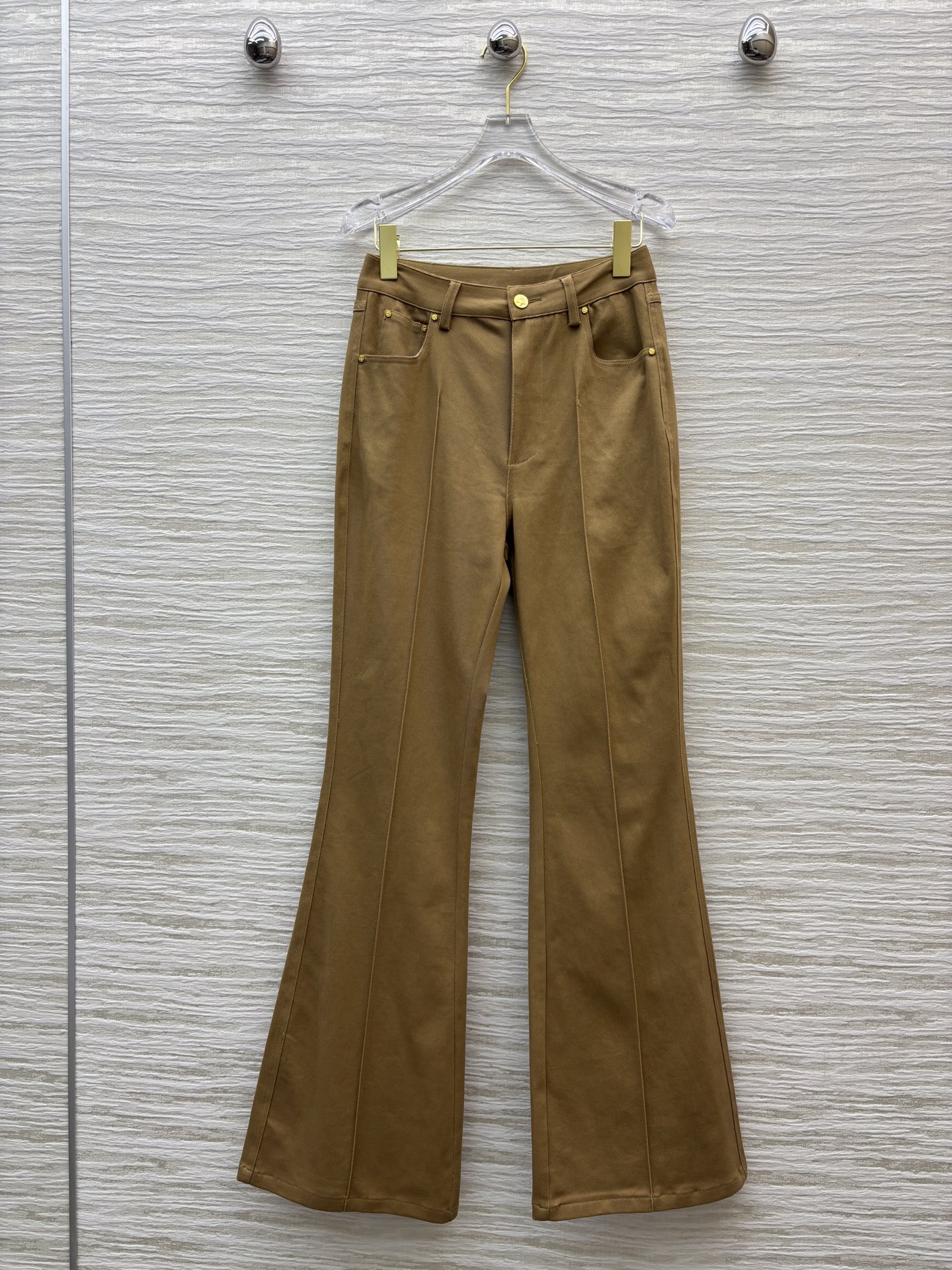 Women's High Waisted Stretch Flare Pants with Front Crease - Slim Fit 2 i1747631228206 6555 0 0