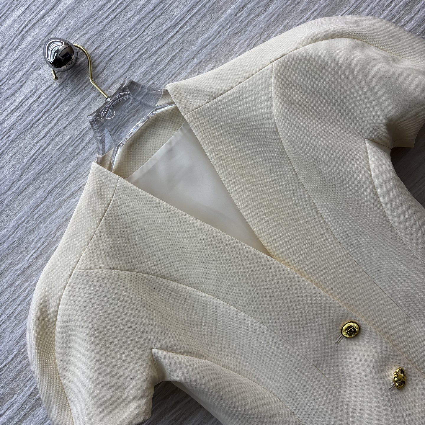 Sch V-Neck Puff Sleeve Mini Dress - Unique Button Detail, Elegant & Chic 5 i1747632211579 4515 0 3