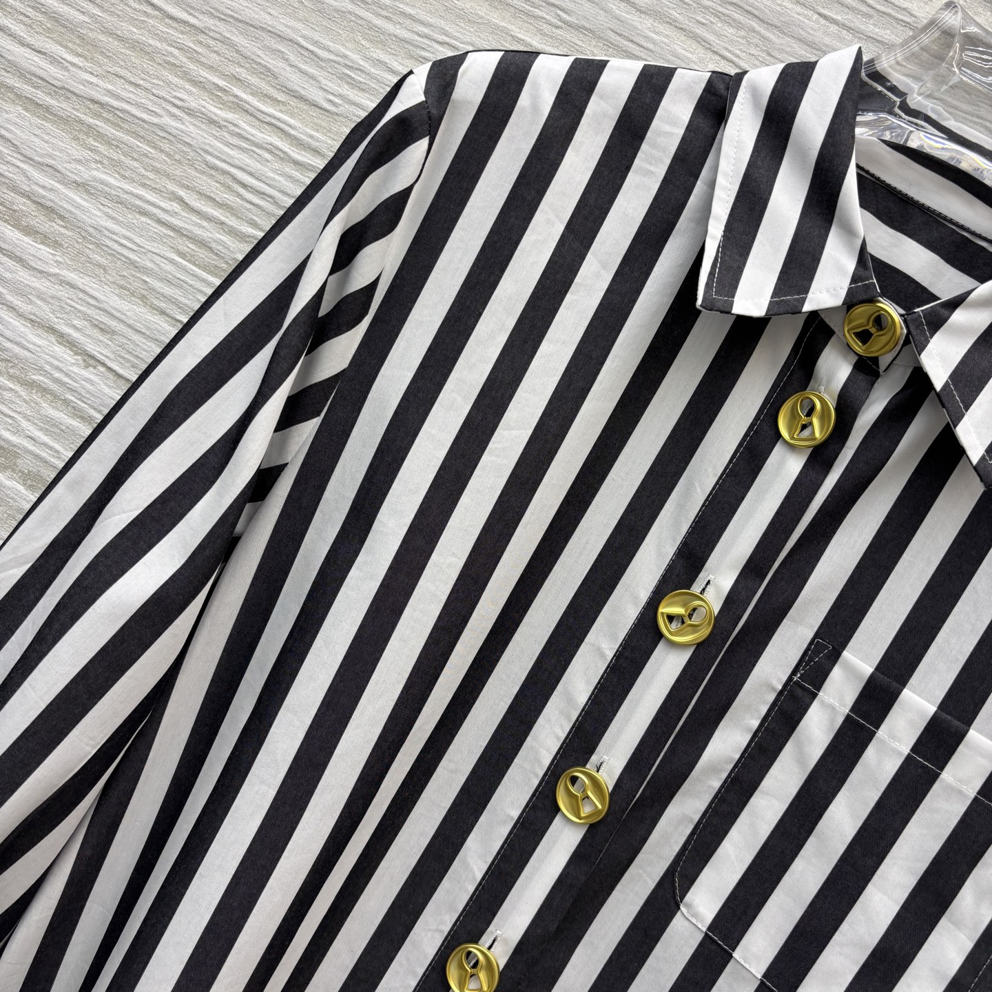 Striped Shirt Dress with Unique Buckle, Belted Elegant Casual Dress 4 i1747632727558 4351 0 8