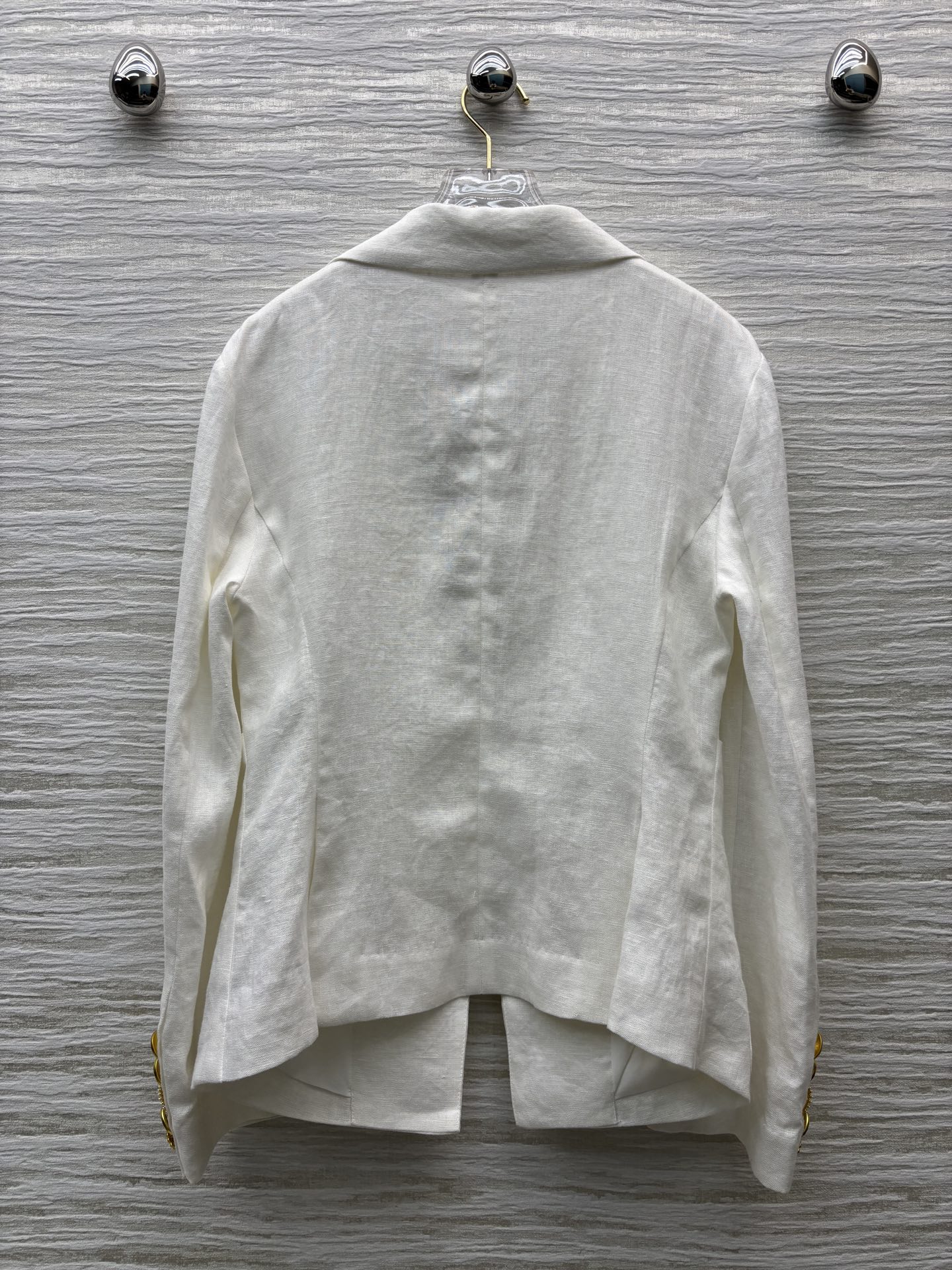 四个码SMLXL Sch家 25新款 亚麻翻领金扣收腰西服外套 时髦感西装 百搭大气 充满腔调感 独一份