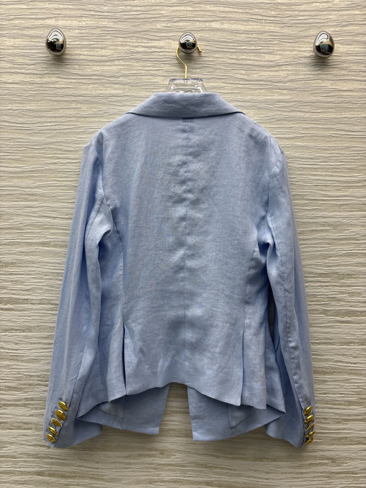 四个码SMLXL Sch家 25新款 亚麻翻领金扣收腰西服外套 时髦感西装 百搭大气 充满腔调感 独一份