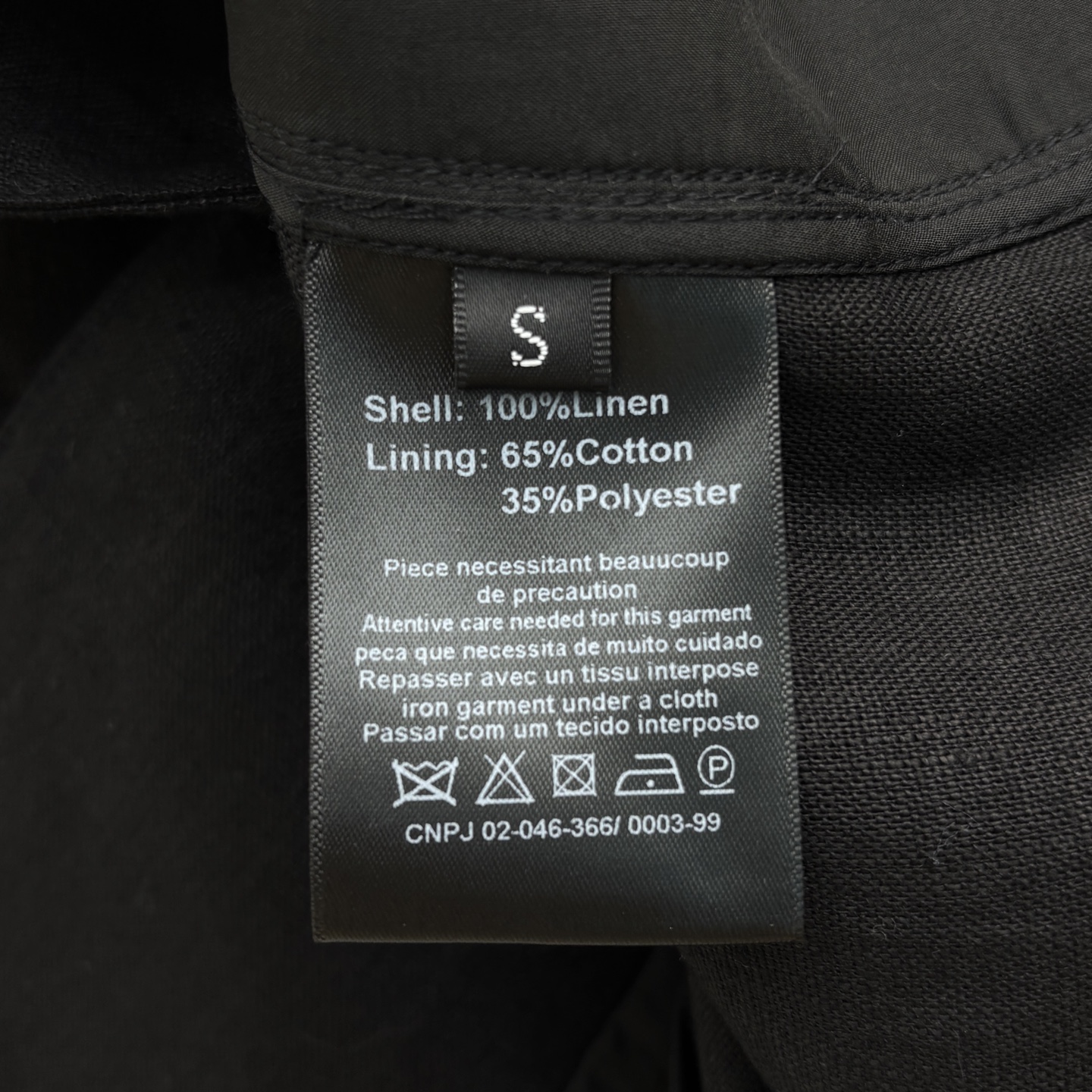 四个码数SMLXL Sch家25春夏新款 异形扣翻领亚麻西装外套 开模异形扣 每个扣子都不一样 立体西装