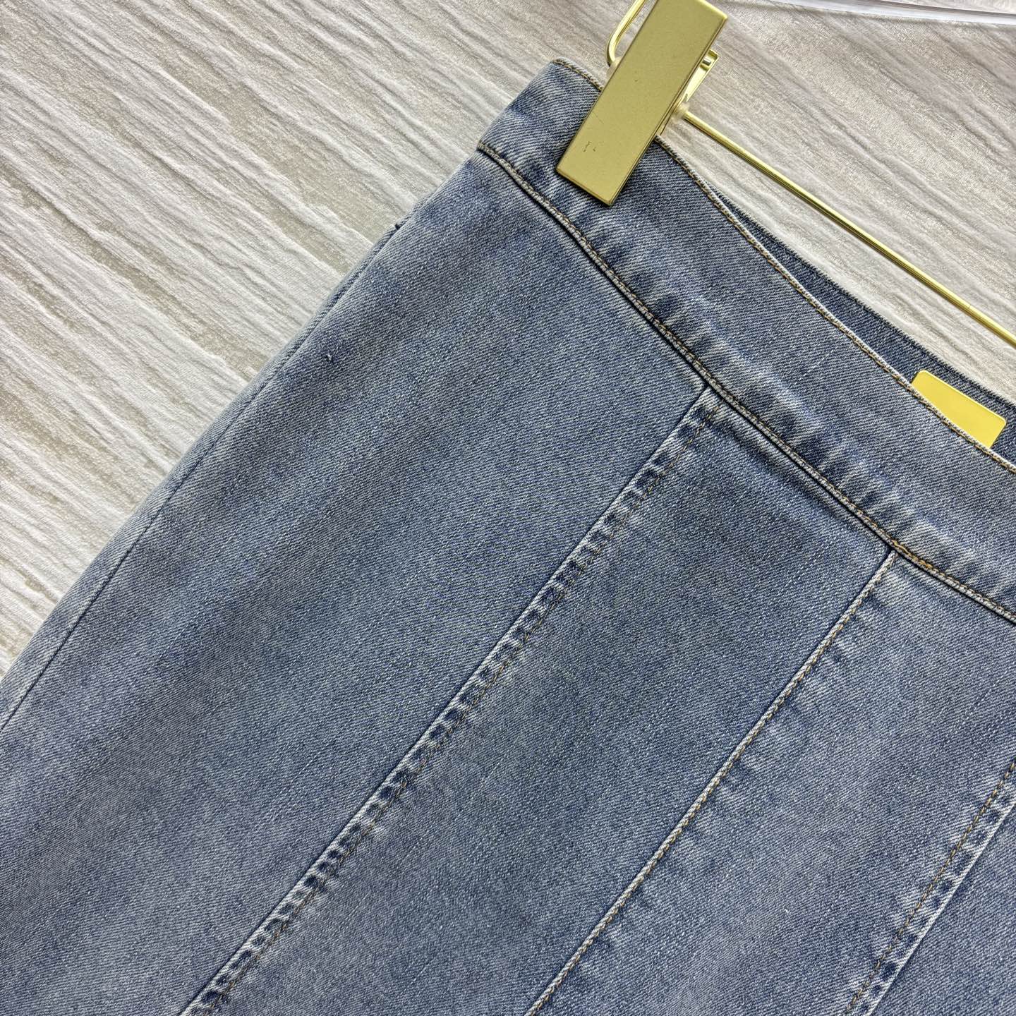 Sch 25新款  高腰高弹力牛仔小脚裤 长腿神器 异形扣logo装饰 裤角拉链设计 超能瘦腿遮肉 气场
