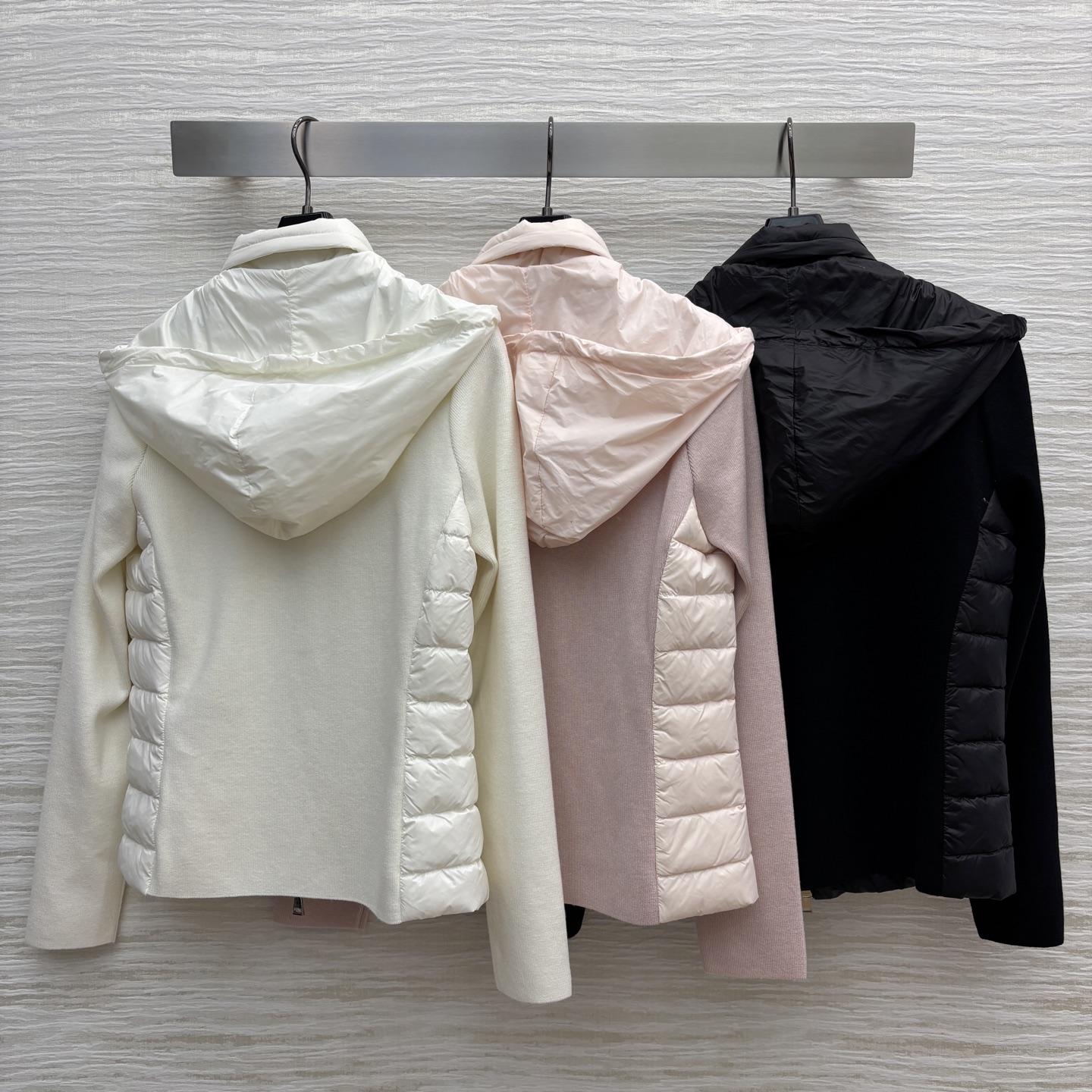 M家 25秋冬新款 拼接针织立领羽绒服 短款版型 上身轻松分割身材 比例显瘦显高绝绝子 小立领长袖拼接针