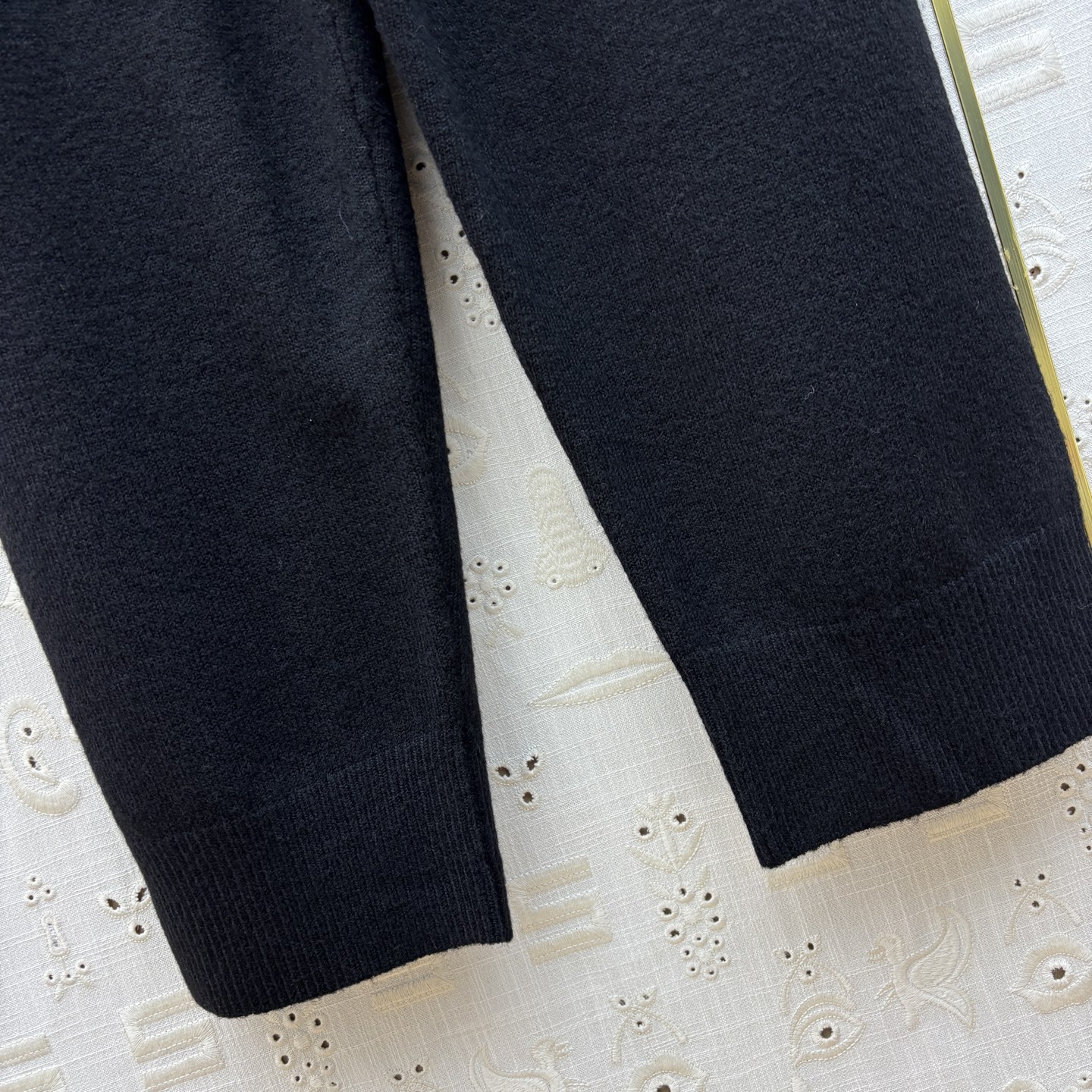 Sch 25秋冬新款 异形扣针织休闲套装 懒人一套搭配 翻领半拉链针织毛衣+松紧腰针织铅笔长裤 一套上身