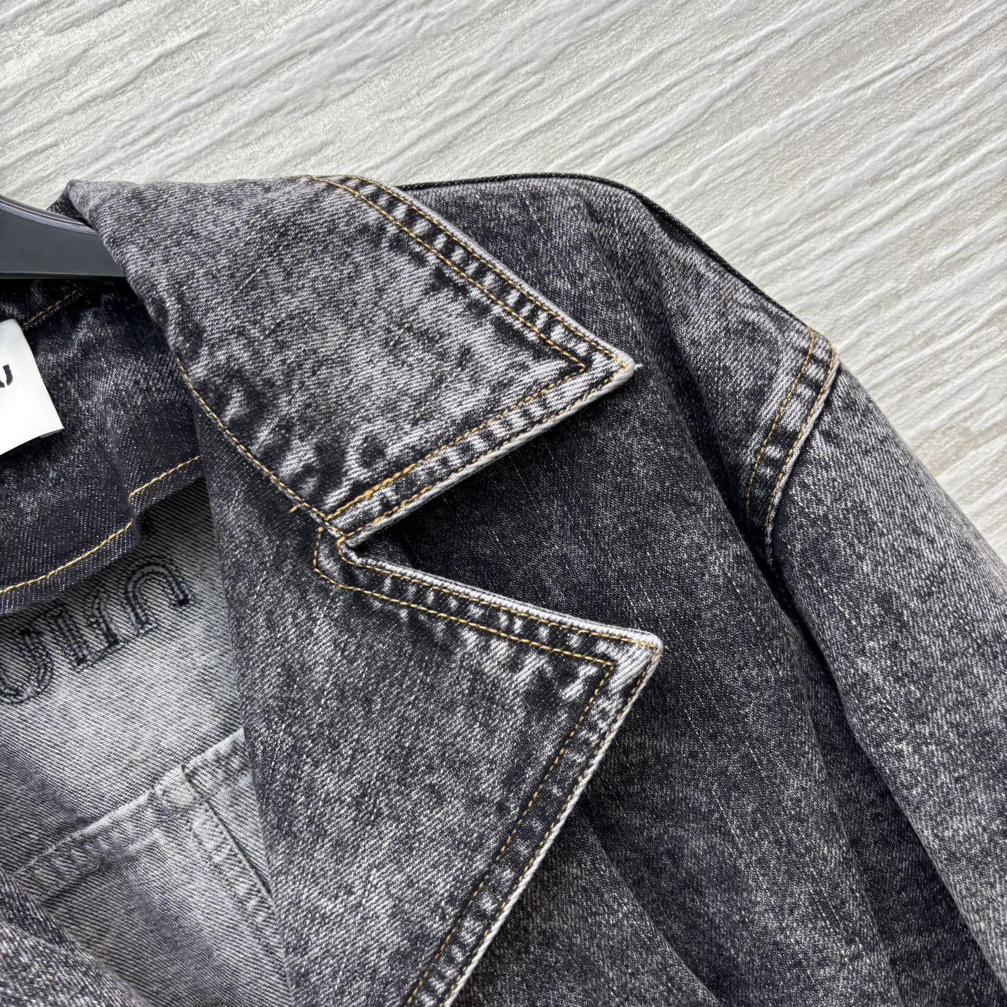 Miu Miu Washed Denim Jacket with Belt - Retro Chic Outerwear 5 i1757935708392 3599 0 8