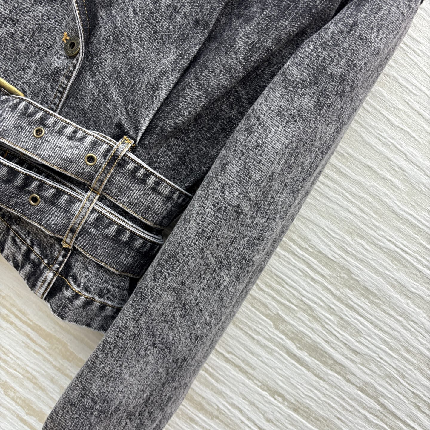 Miu Miu Washed Denim Jacket with Belt - Retro Chic Outerwear 7 i1757935708524 5534 0 2