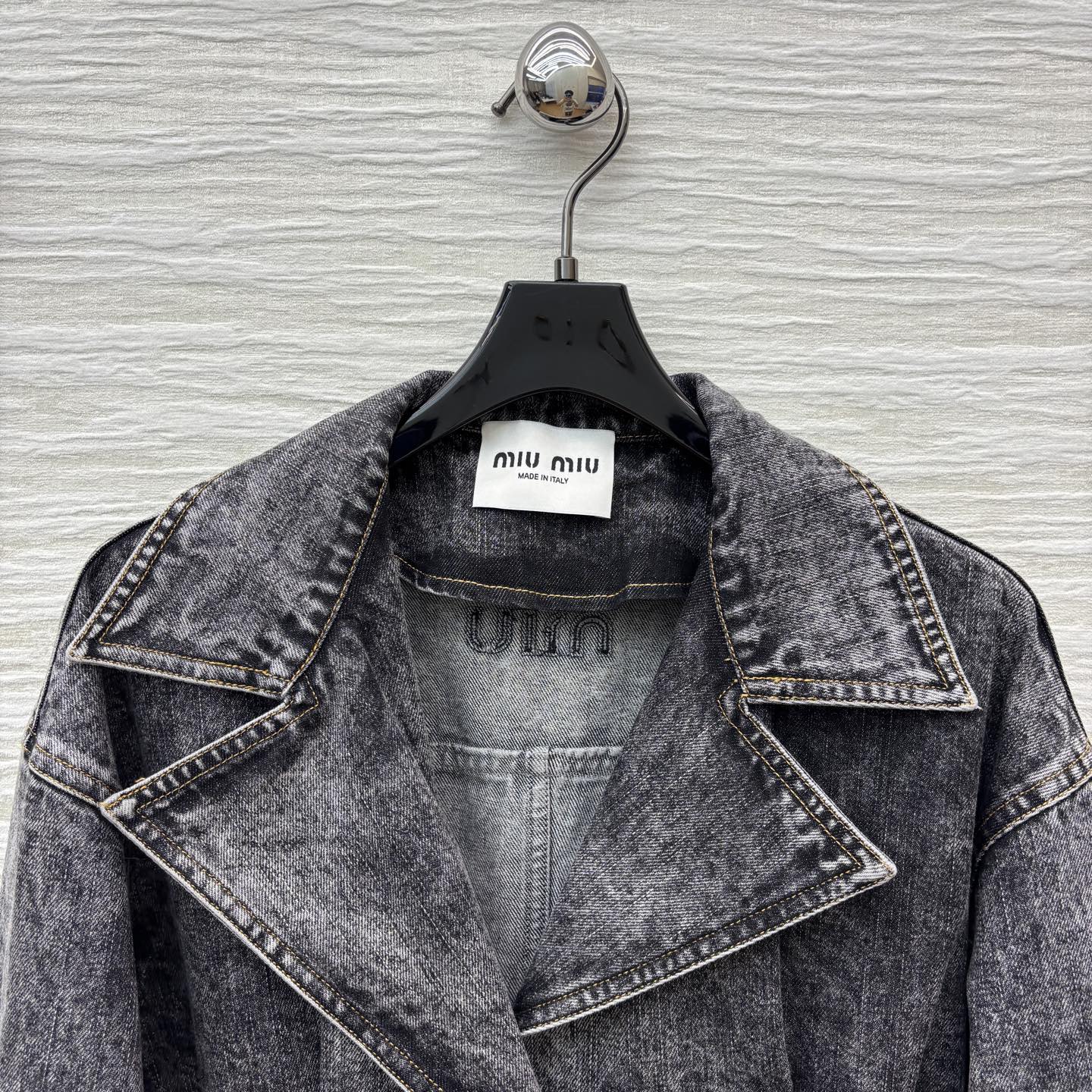 Miu Miu Washed Denim Jacket with Belt - Retro Chic Outerwear 3 i1757935710396 8271 0 1