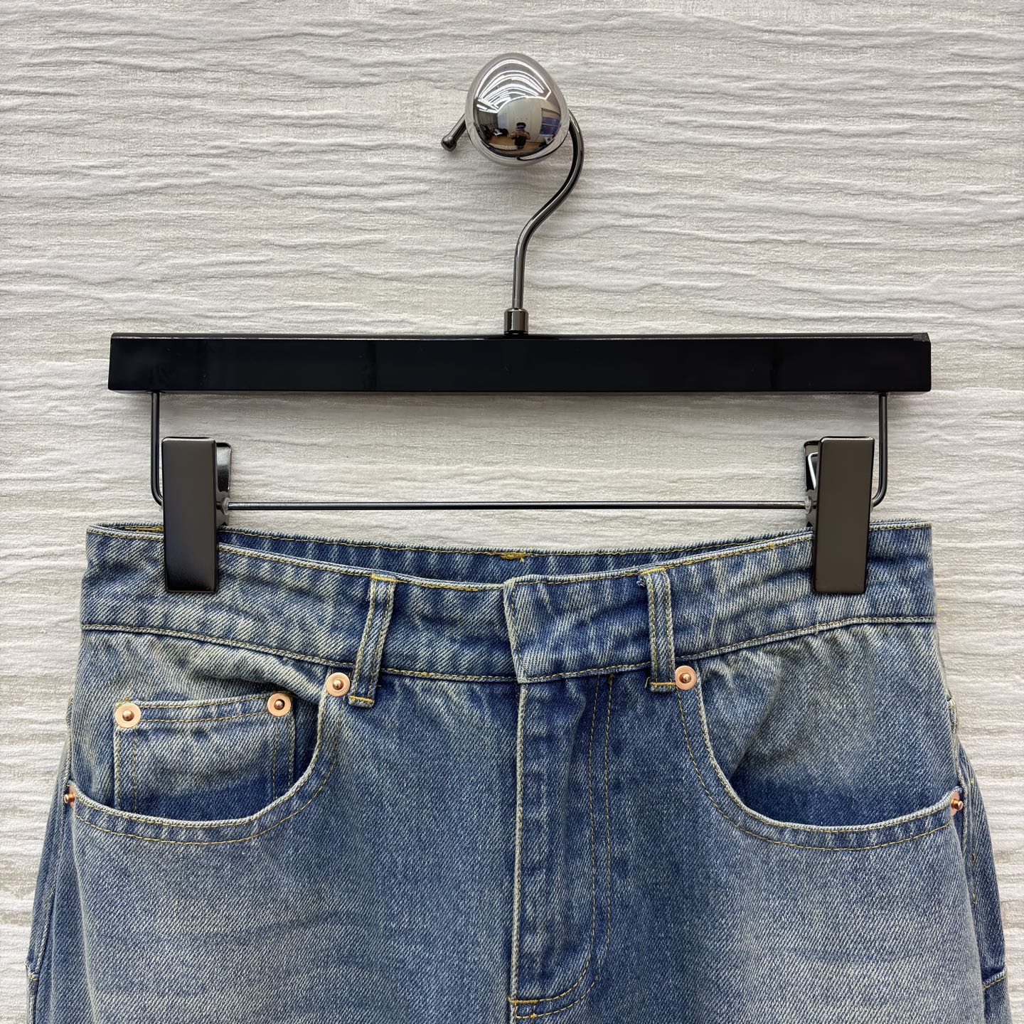 D家 26早春新款 牛仔内提花高腰阔腿裤 原版定制字母牛仔洗水面料 宽松阔腿设计 垂感好又柔软 春夏秋都