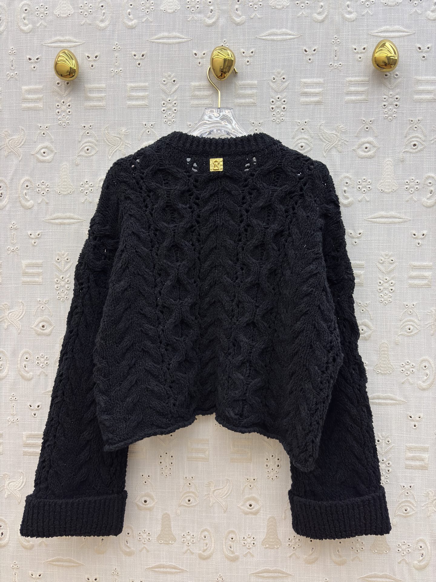Sch Irregular Buckle Cable Knit Sweater, Gentle Spring Autumn Top 6 i1761984401975 9922 0 7