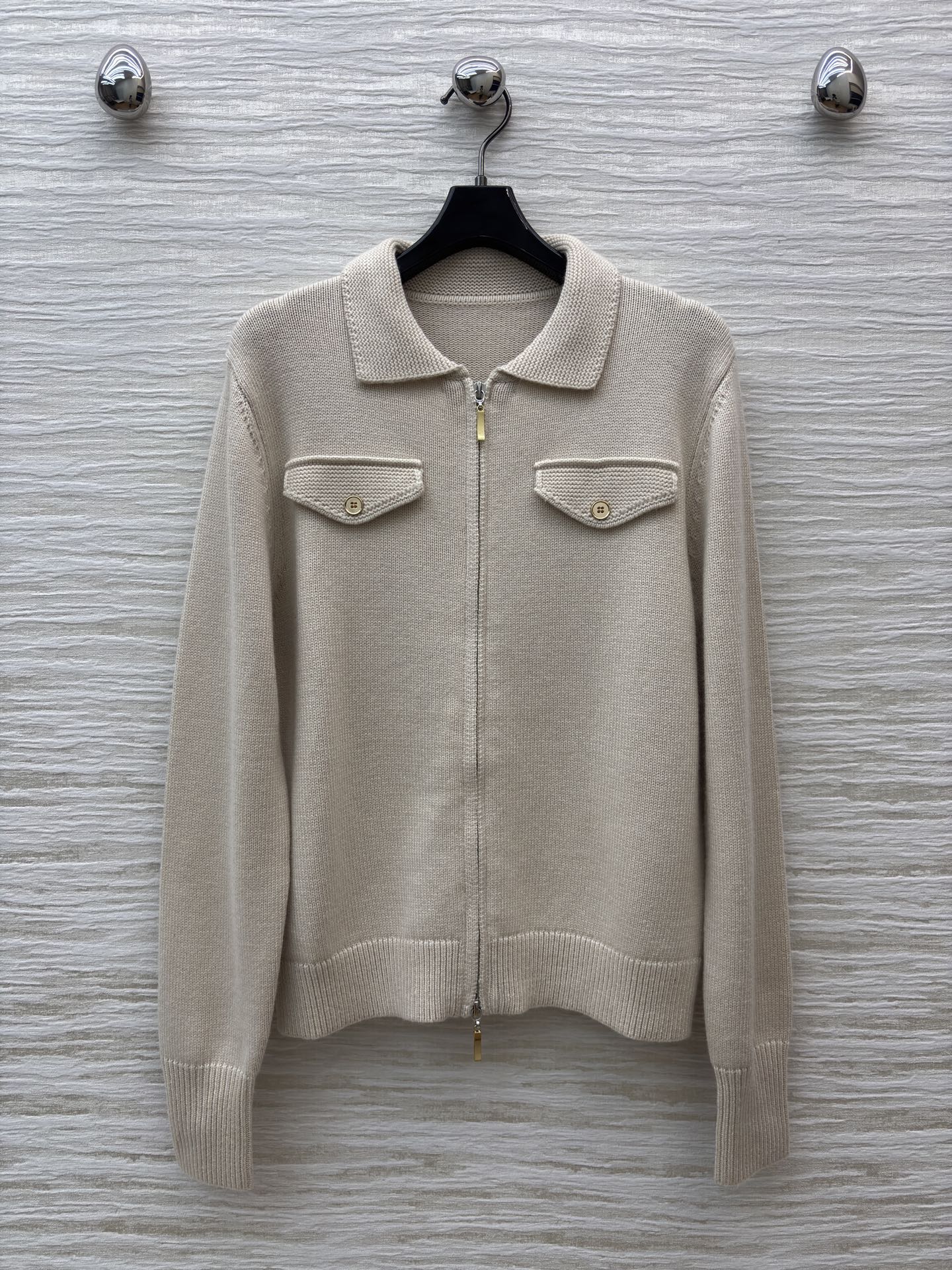 26春季新品 LP简约拉链针织夹克 新年胶囊系列 演绎精致百搭风范~山羊绒混纺面料 匠心打造 质感柔软细