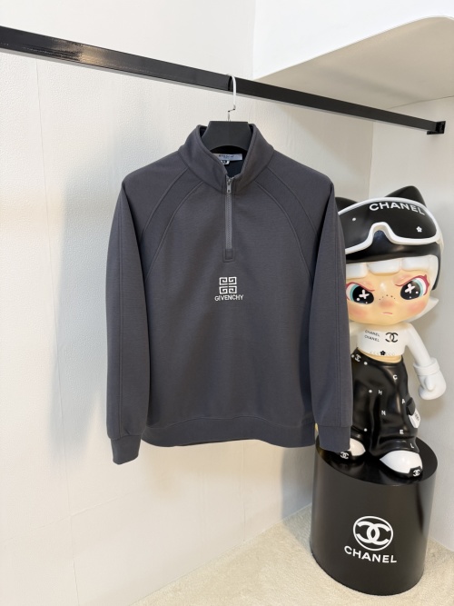Givenchy Grey Half-Zip Logo Sweatshirt | Unisex Top Quality Pullover 10 Givenchy Grey Half-Zip Logo Sweatshirt | Unisex Top Quality Pullover