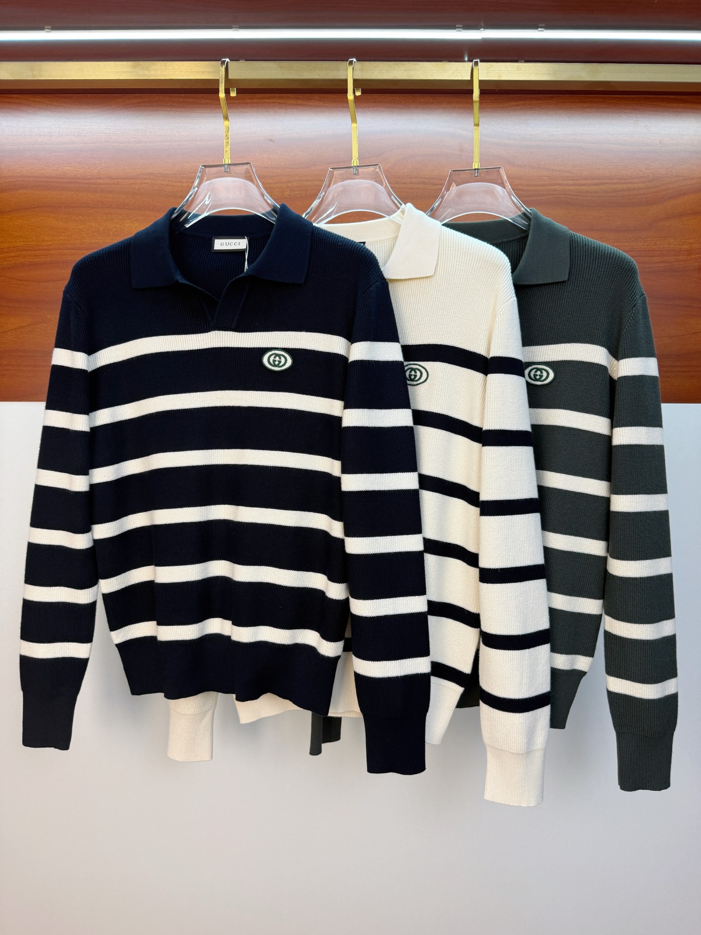 P古驰2025【新品】秋冬新款针织羊毛开衫 高品质意大利进口羊毛混纺面料，高密度针织，时尚百搭毛衣，帅气