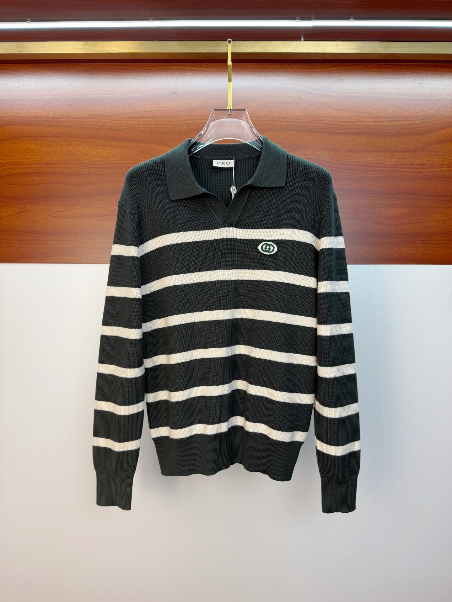 P古驰2025【新品】秋冬新款针织羊毛开衫 高品质意大利进口羊毛混纺面料，高密度针织，时尚百搭毛衣，帅气