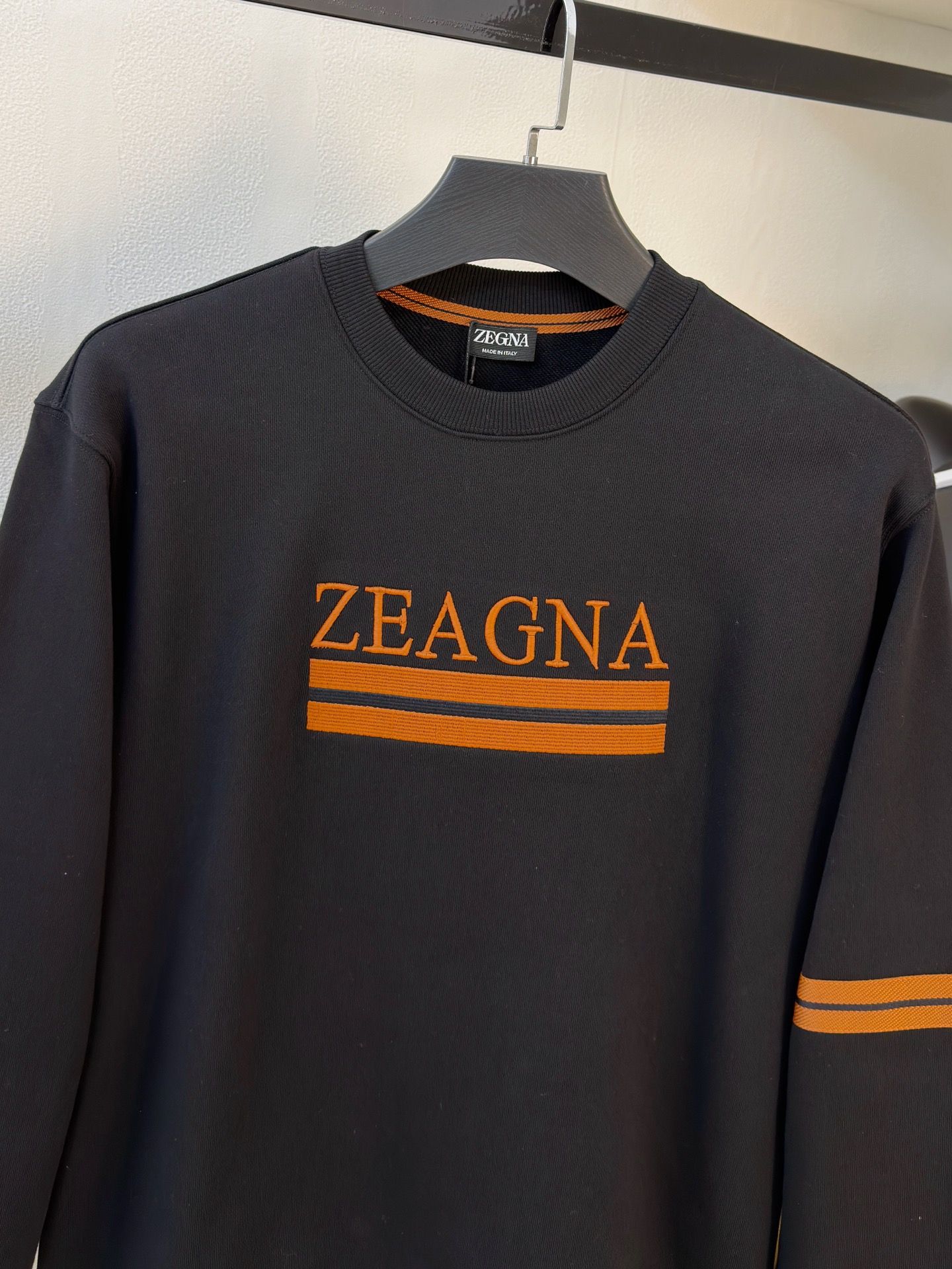 P杰尼亚25SS【新品】最新最顶级版本精美工艺圆领卫衣，最顶级的品质专柜原单套头衫，顶级制作工艺进口面料