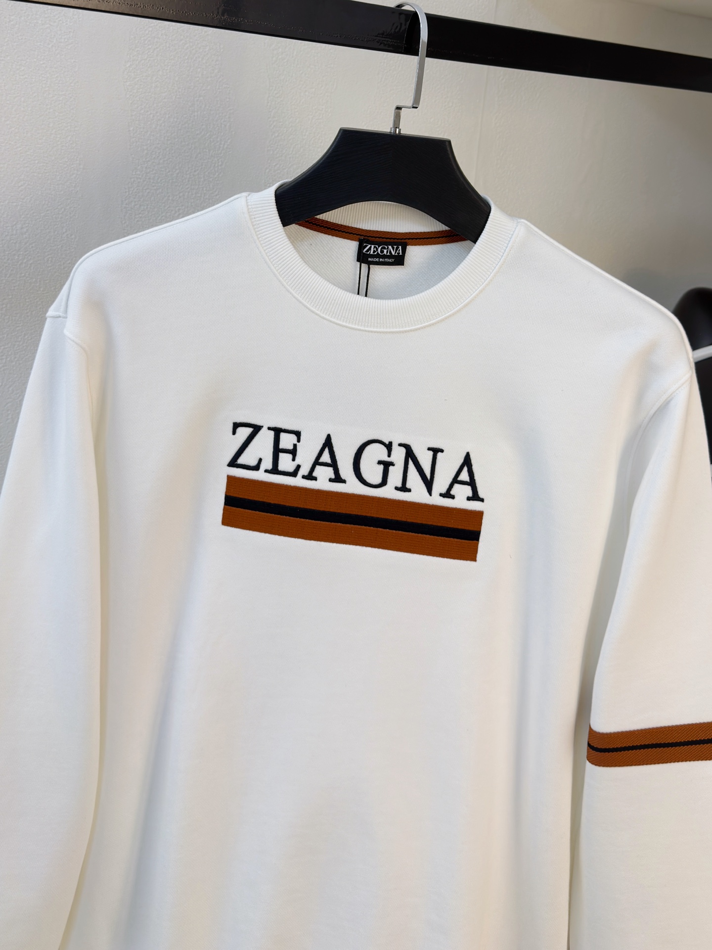 P杰尼亚25SS【新品】最新最顶级版本精美工艺圆领卫衣，最顶级的品质专柜原单套头衫，顶级制作工艺进口面料