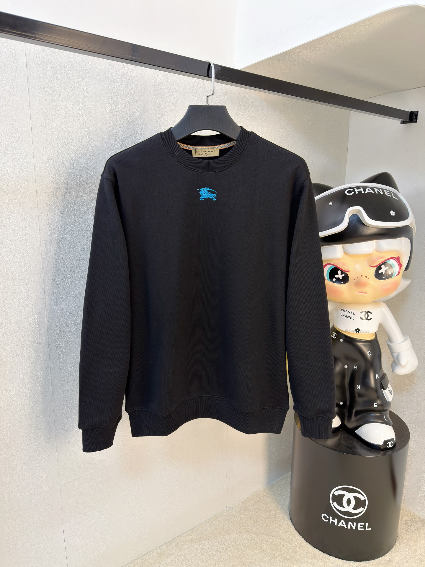 P巴宝莉25SS【新品】最新最顶级版本精美工艺圆领卫衣，最顶级的品质专柜原单套头衫，顶级制作工艺进口面料