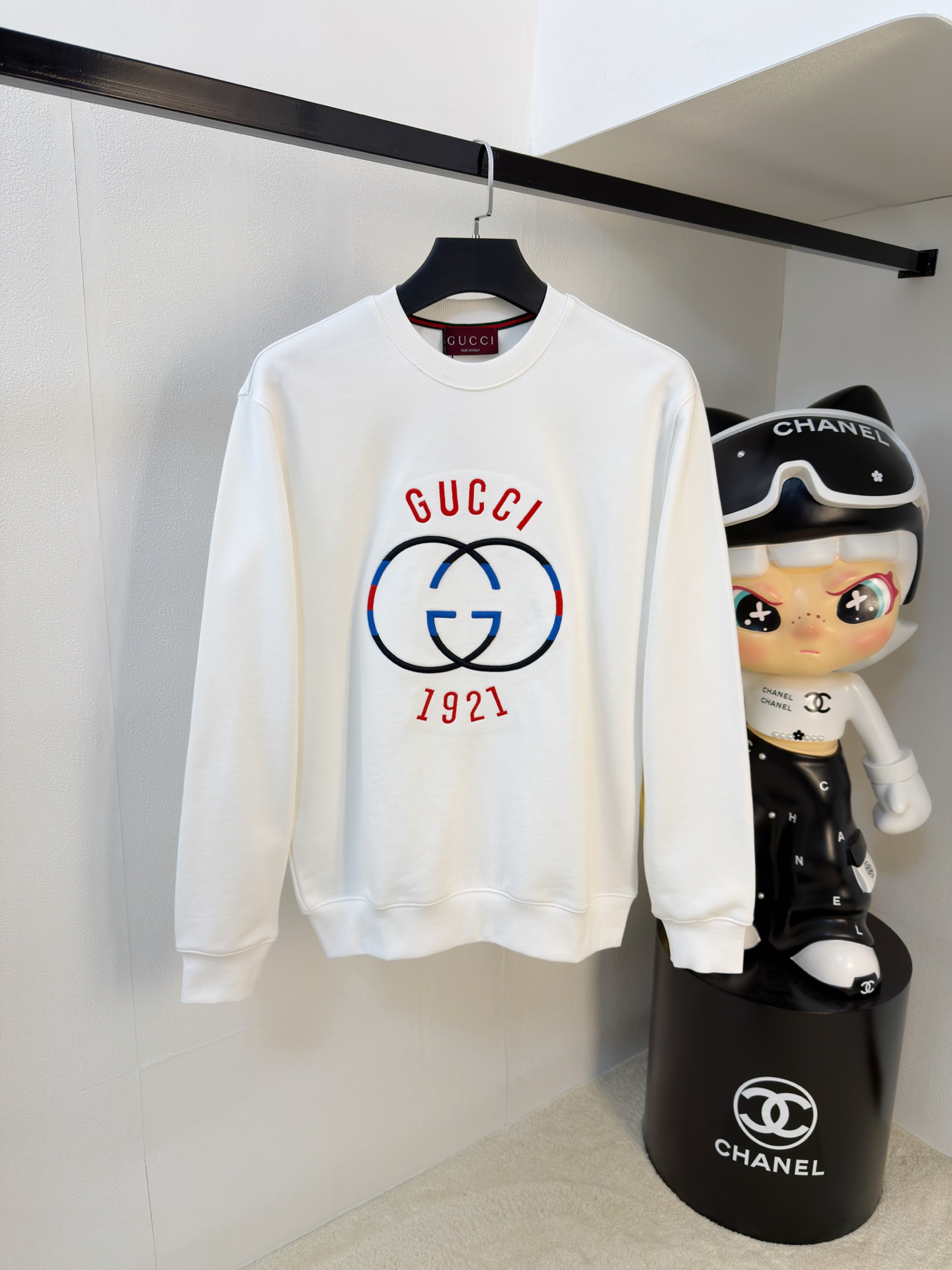 P古驰25SS【新品】最新最顶级版本精美工艺圆领卫衣，最顶级的品质专柜原单套头衫，顶级制作工艺进口面料，