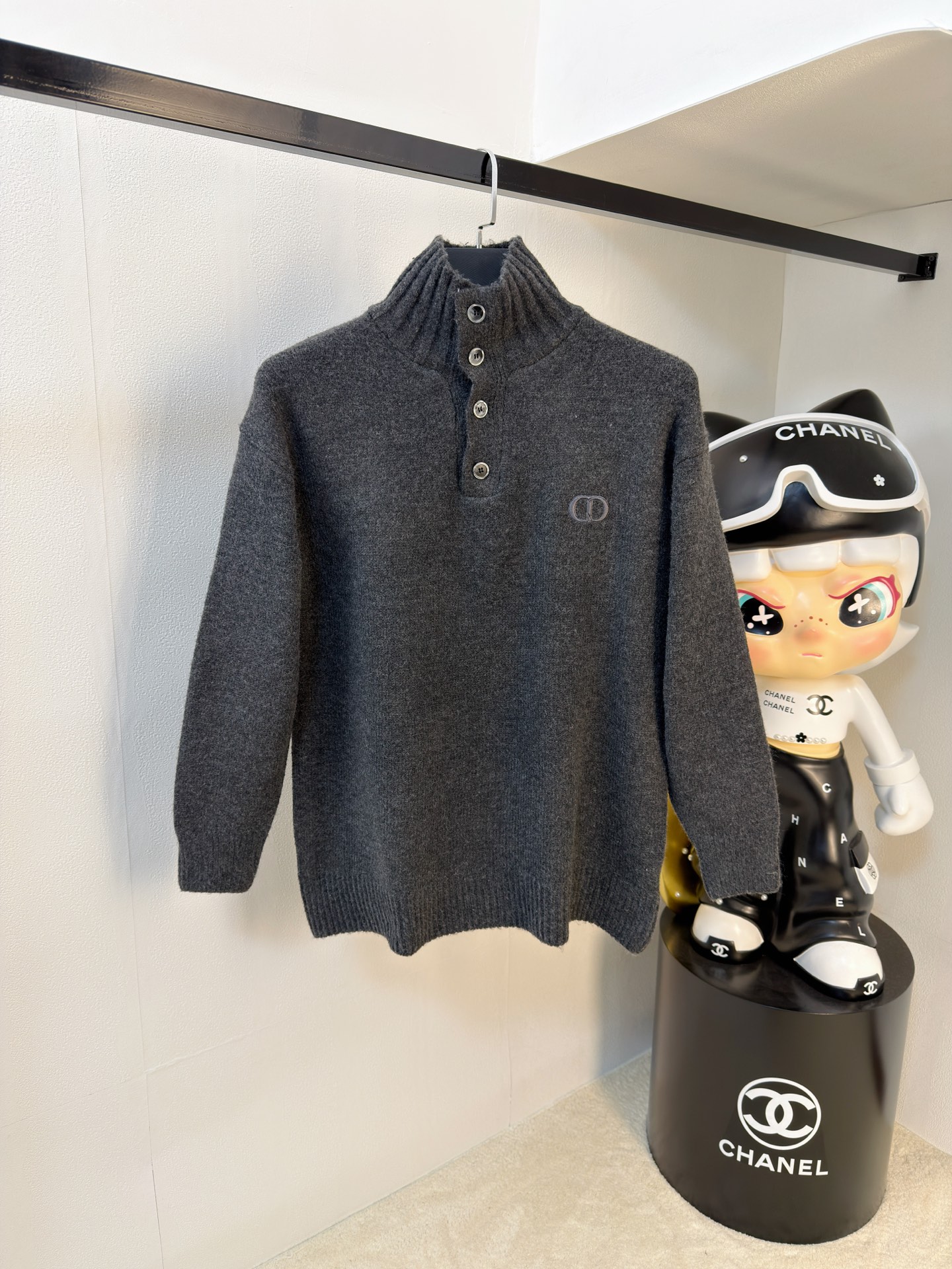 P迪奥2025【新品】秋冬新款针织羊毛衫 高品质意大利进口羊毛混纺面料，高密度针织，时尚百搭毛衣，帅气十