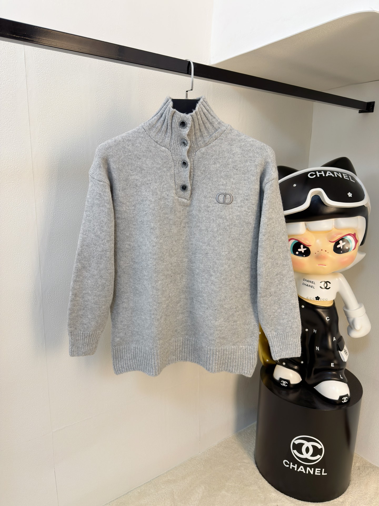 P迪奥2025【新品】秋冬新款针织羊毛衫 高品质意大利进口羊毛混纺面料，高密度针织，时尚百搭毛衣，帅气十