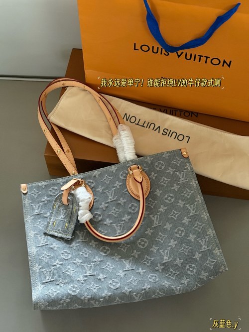 Louis Vuitton Onthego Denim Tote Bag - 25FW New Arrival